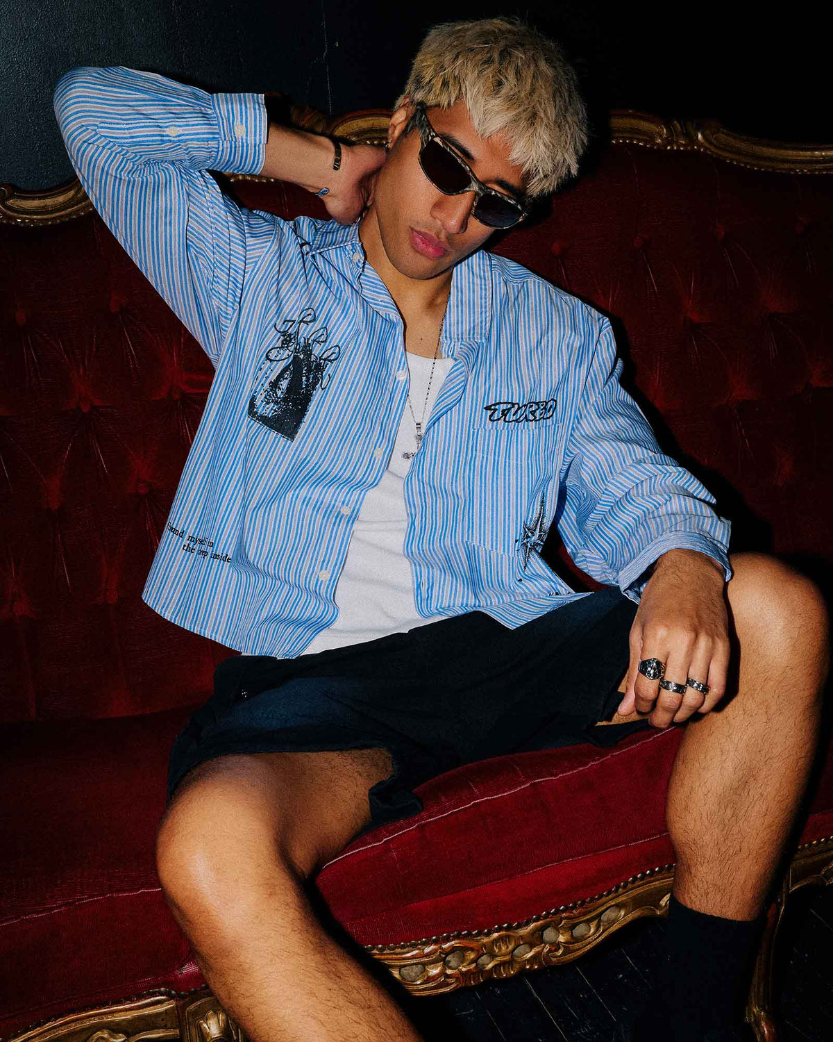 Airing Long Sleeve Shirt BLUE STRIPE