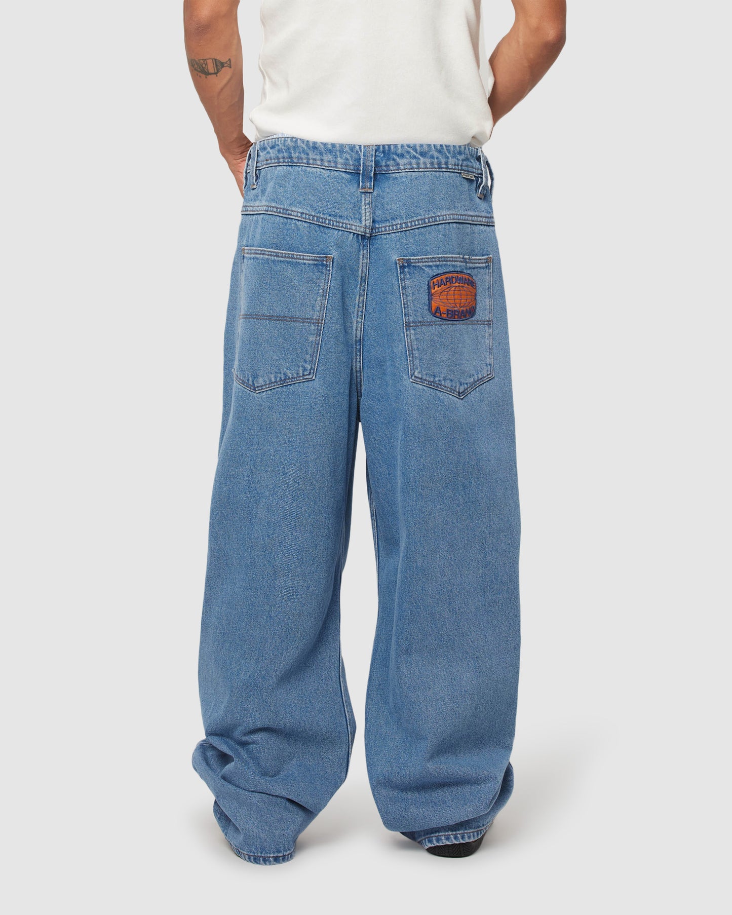 A6 Big Baggy Denim Jeans Corey Patch