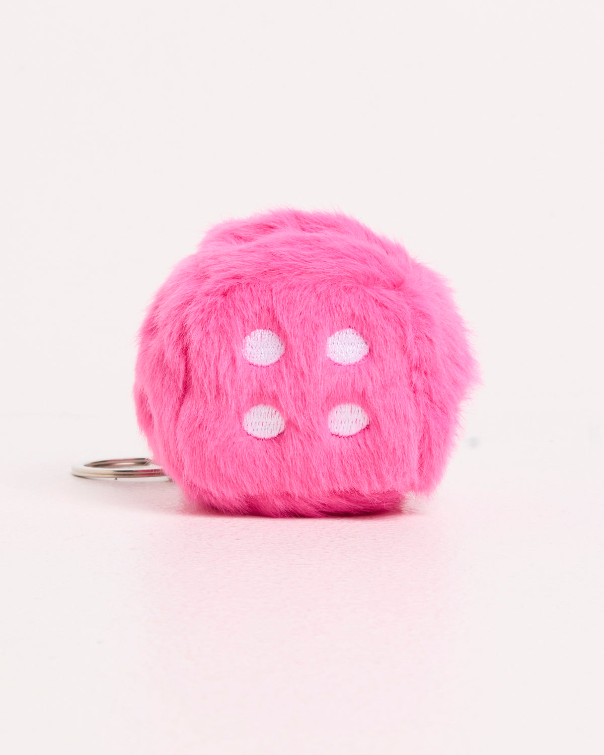 Fuzzy Dice Key Chain PINK