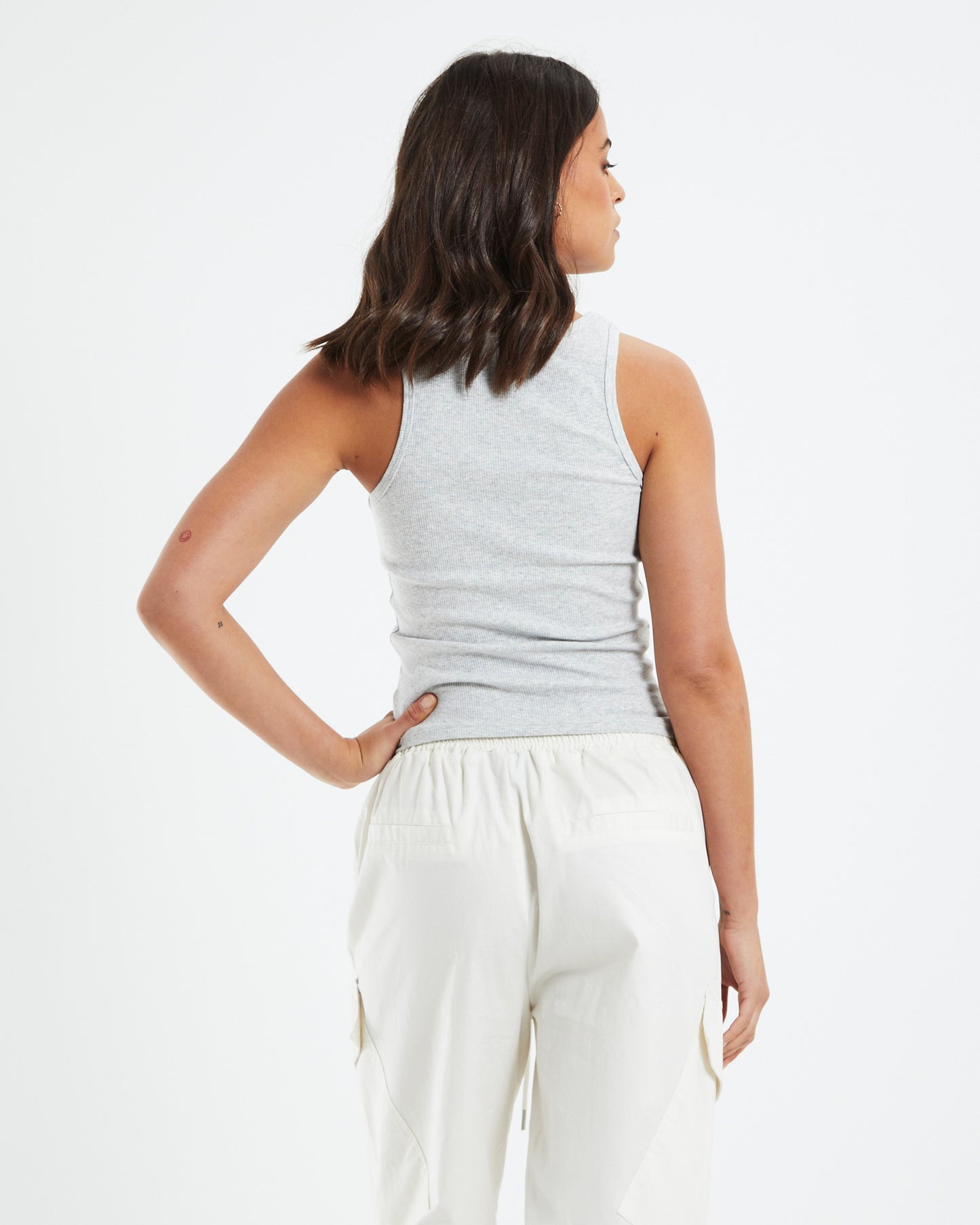 Racer Ribbed Tank Top
