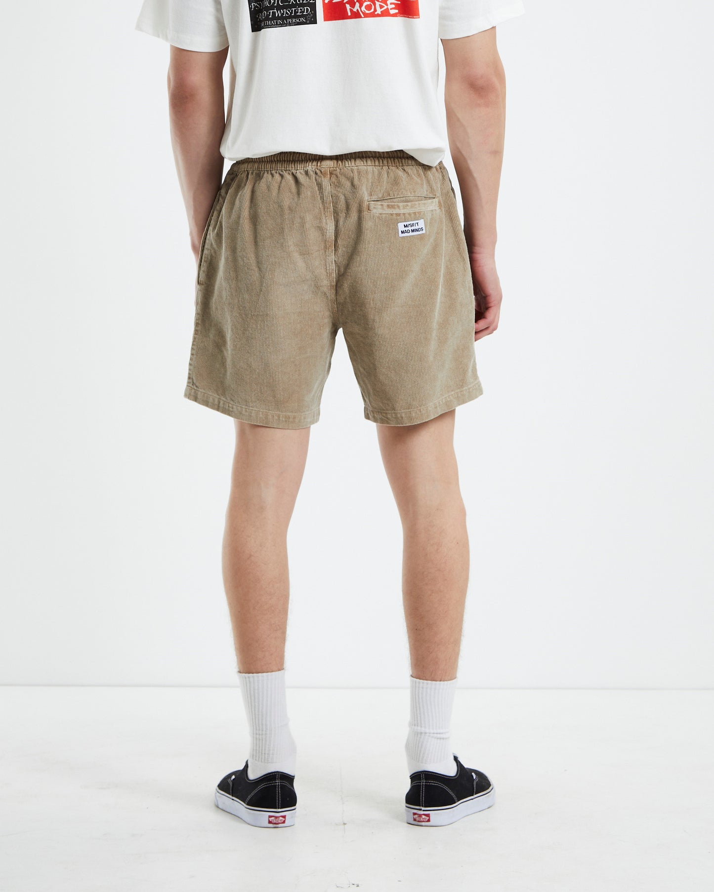 Cord Suspended Particle Shorts Tan