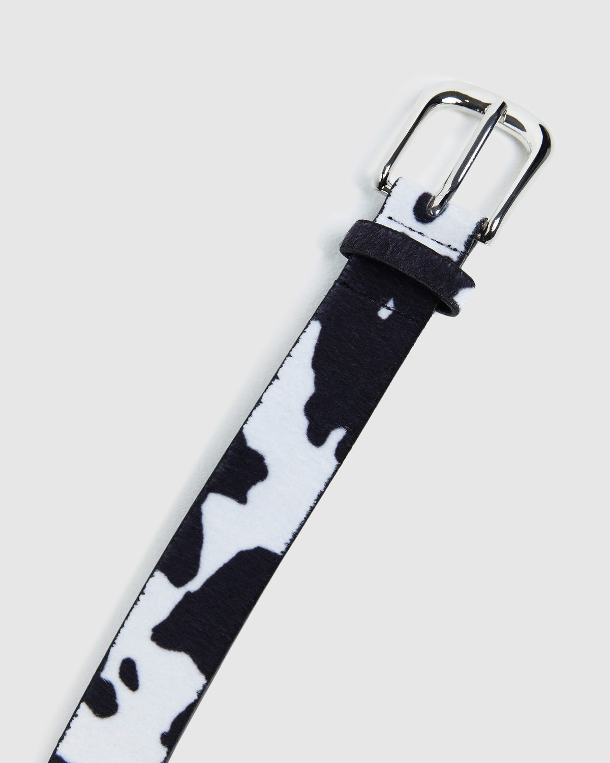Abby Cow Print Belt Black/White MULTI CO