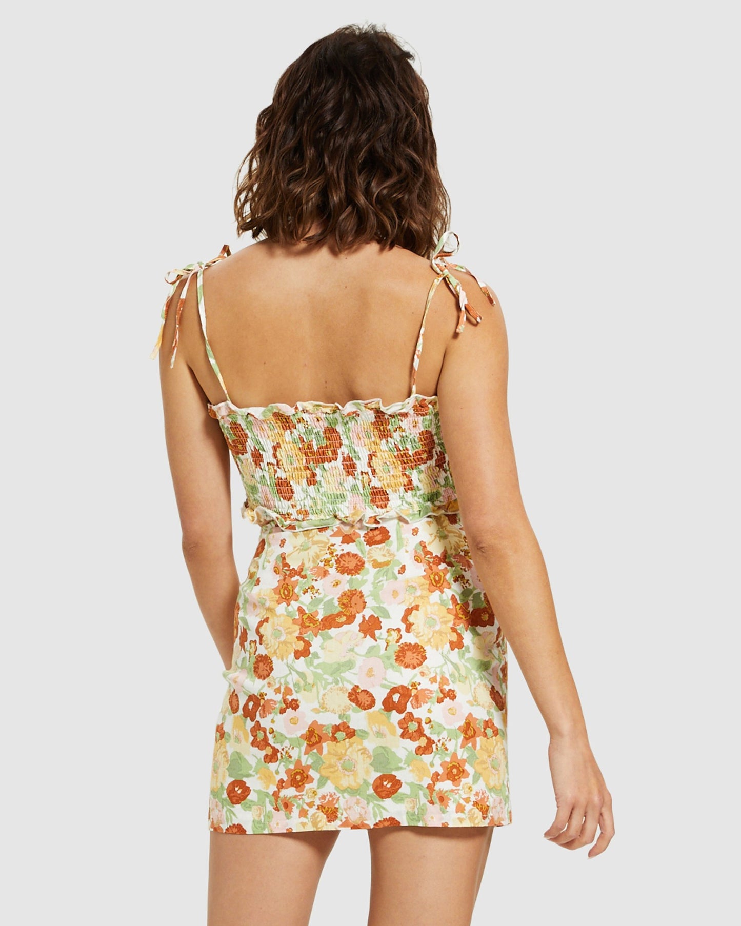 Celest Floral Shirred Top