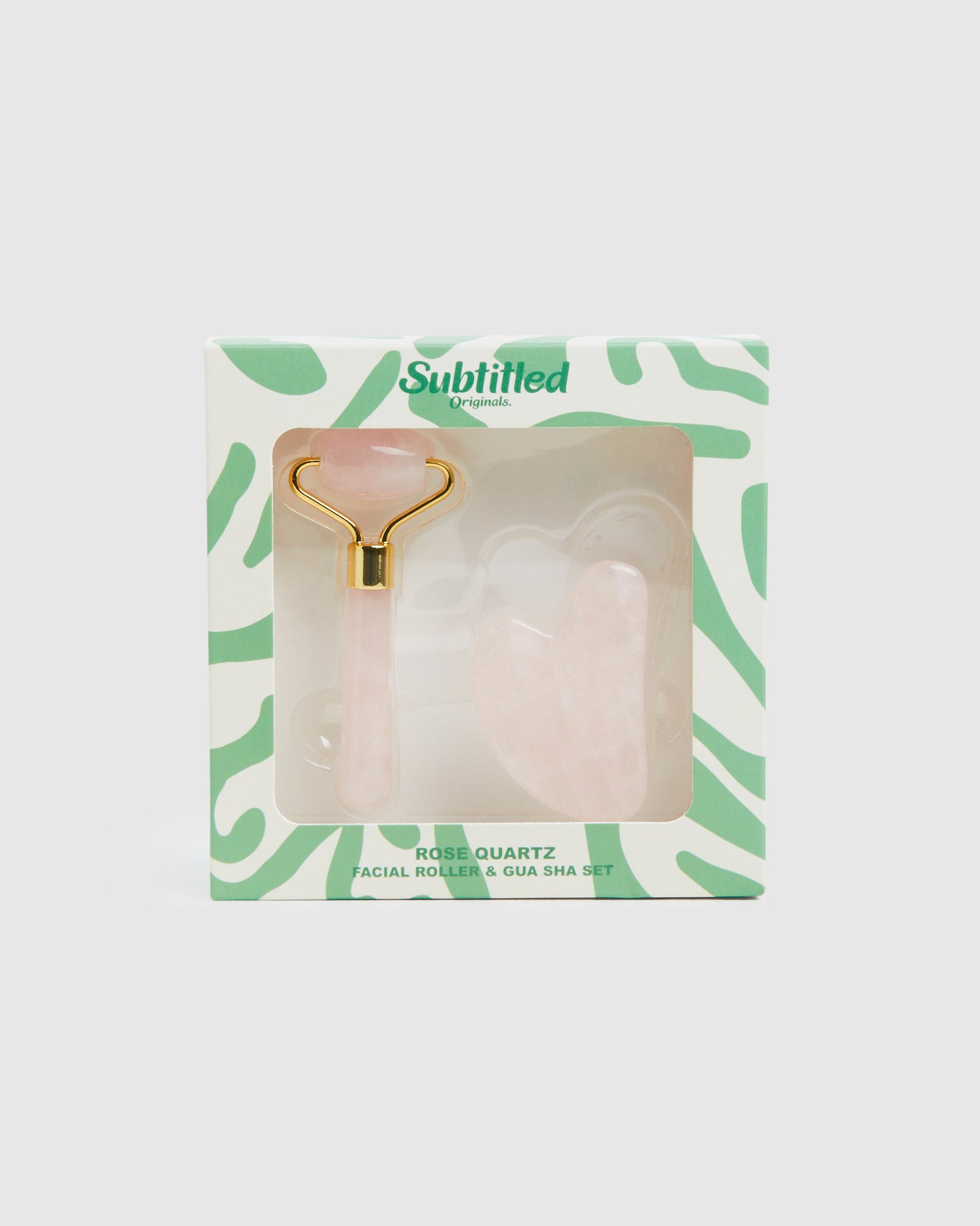 Rose Quartz Face Roller & Gua Sha Set