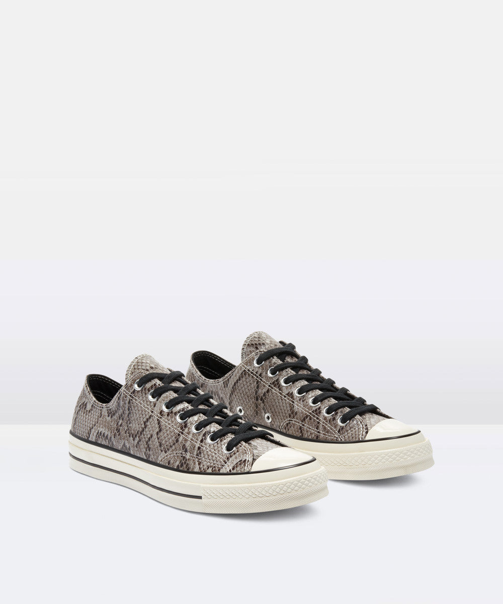 Chuck 70 Lo Sneakers Reptile Suede Brown/Black
