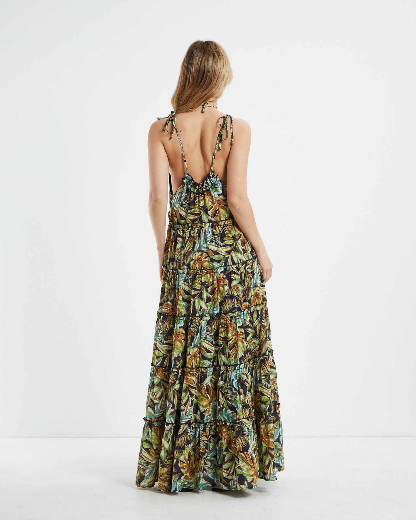 Senorita Maxi Dress Tropical Palm
