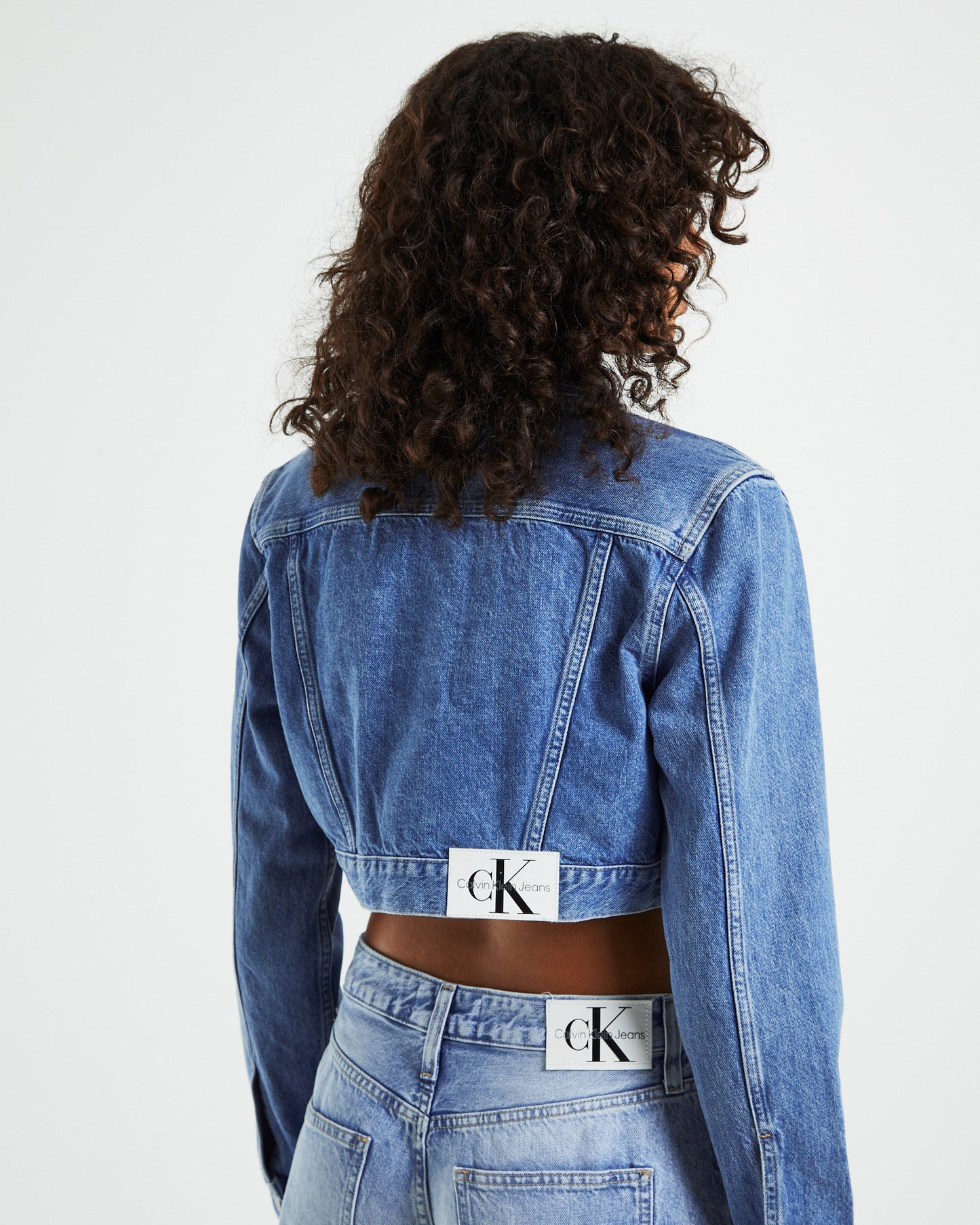 Extreme Cropped 90s Denim Jacket Blue