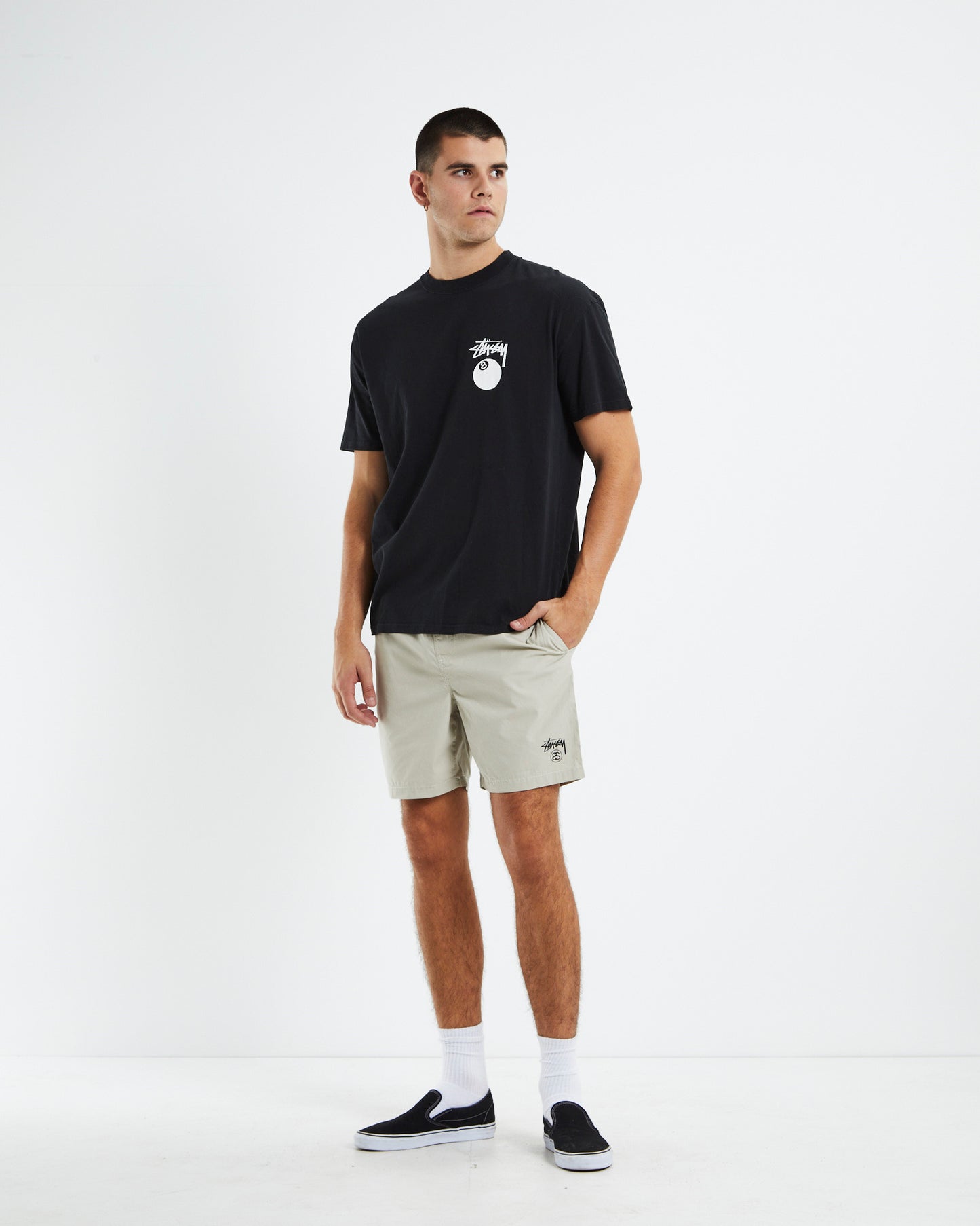 Basic Stock Beach Shorts Cement