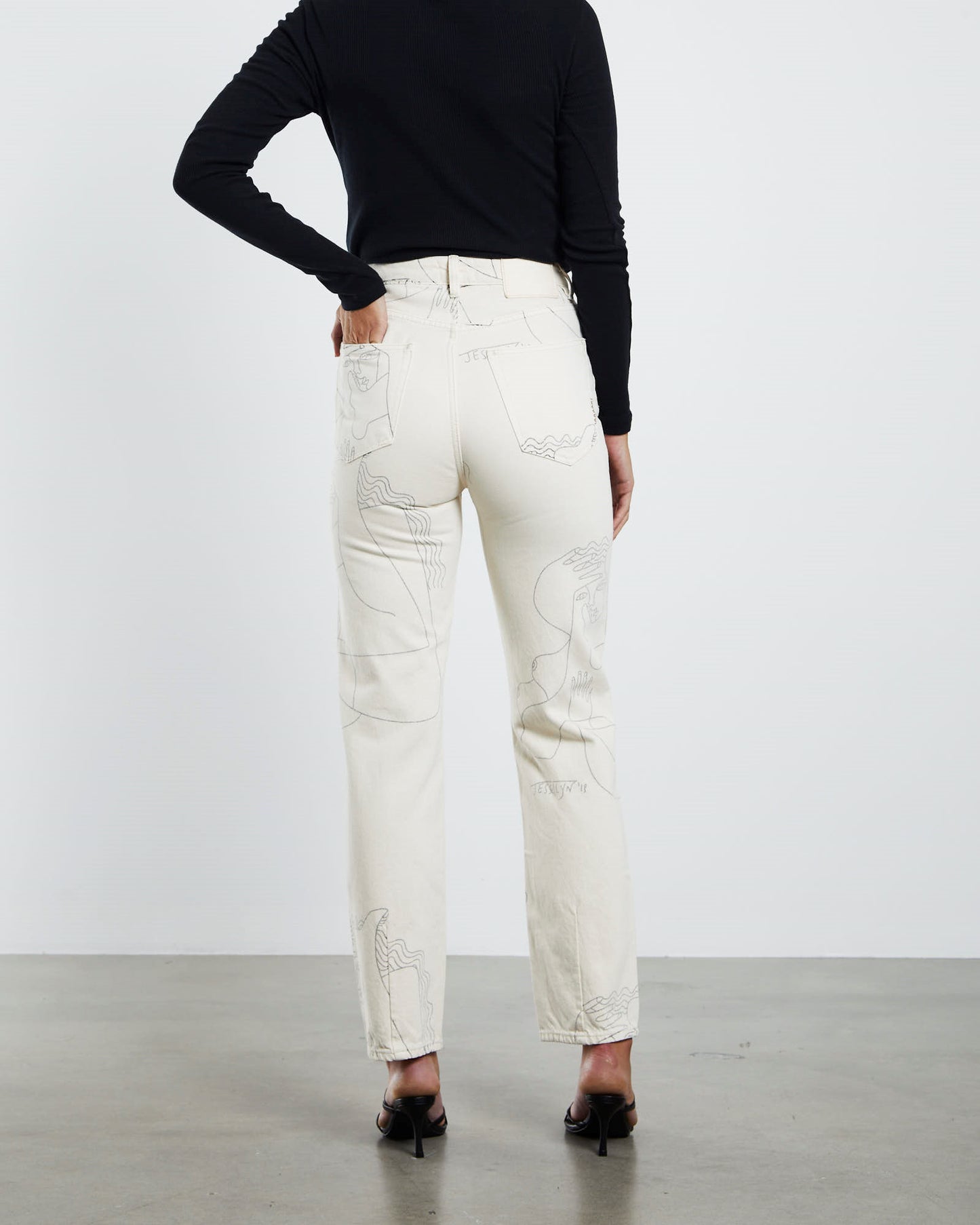 Nico Straight Jeans Jessalyn Art Off White