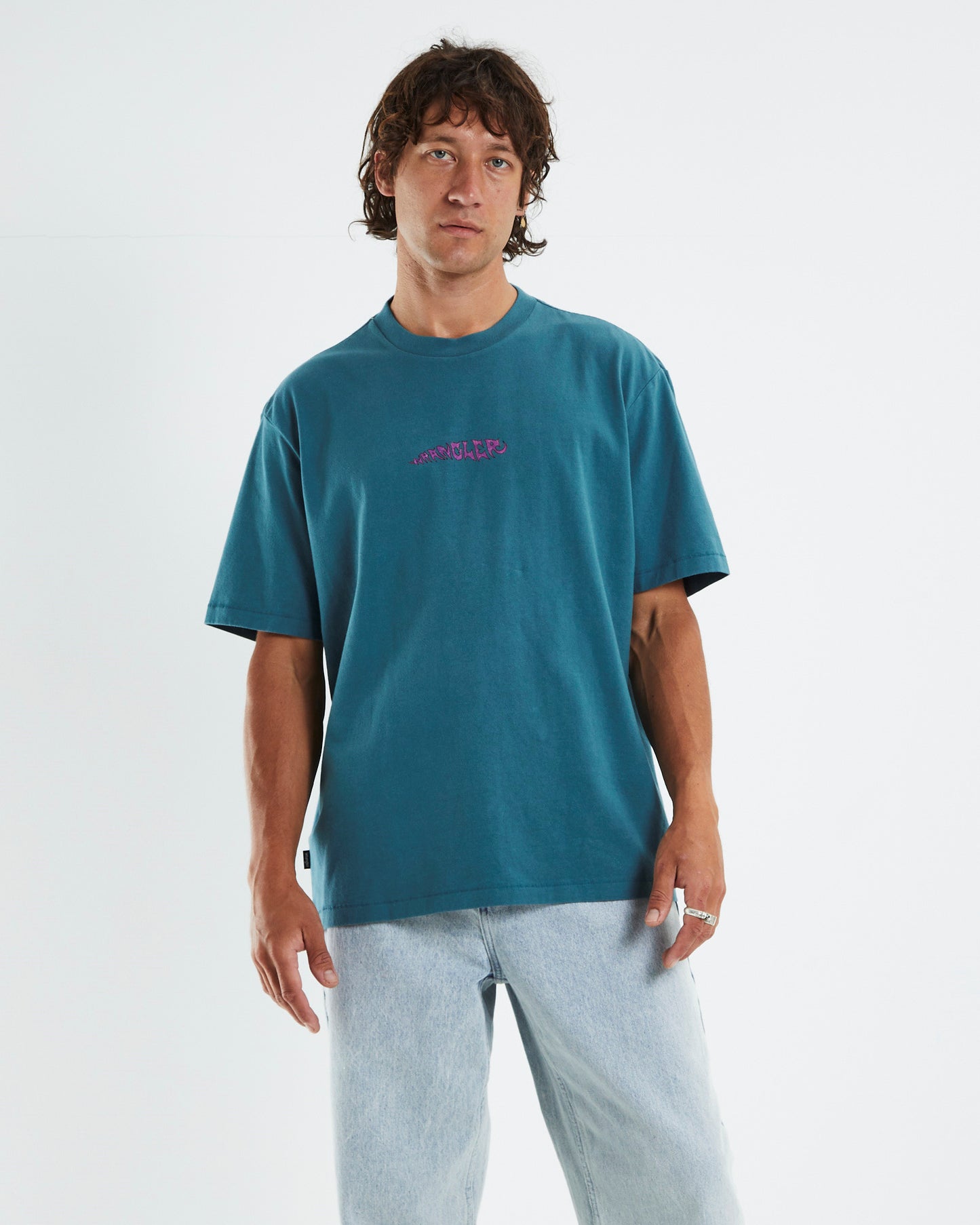 Teeth & Tongue Baggy T-Shirt Vintage Teal