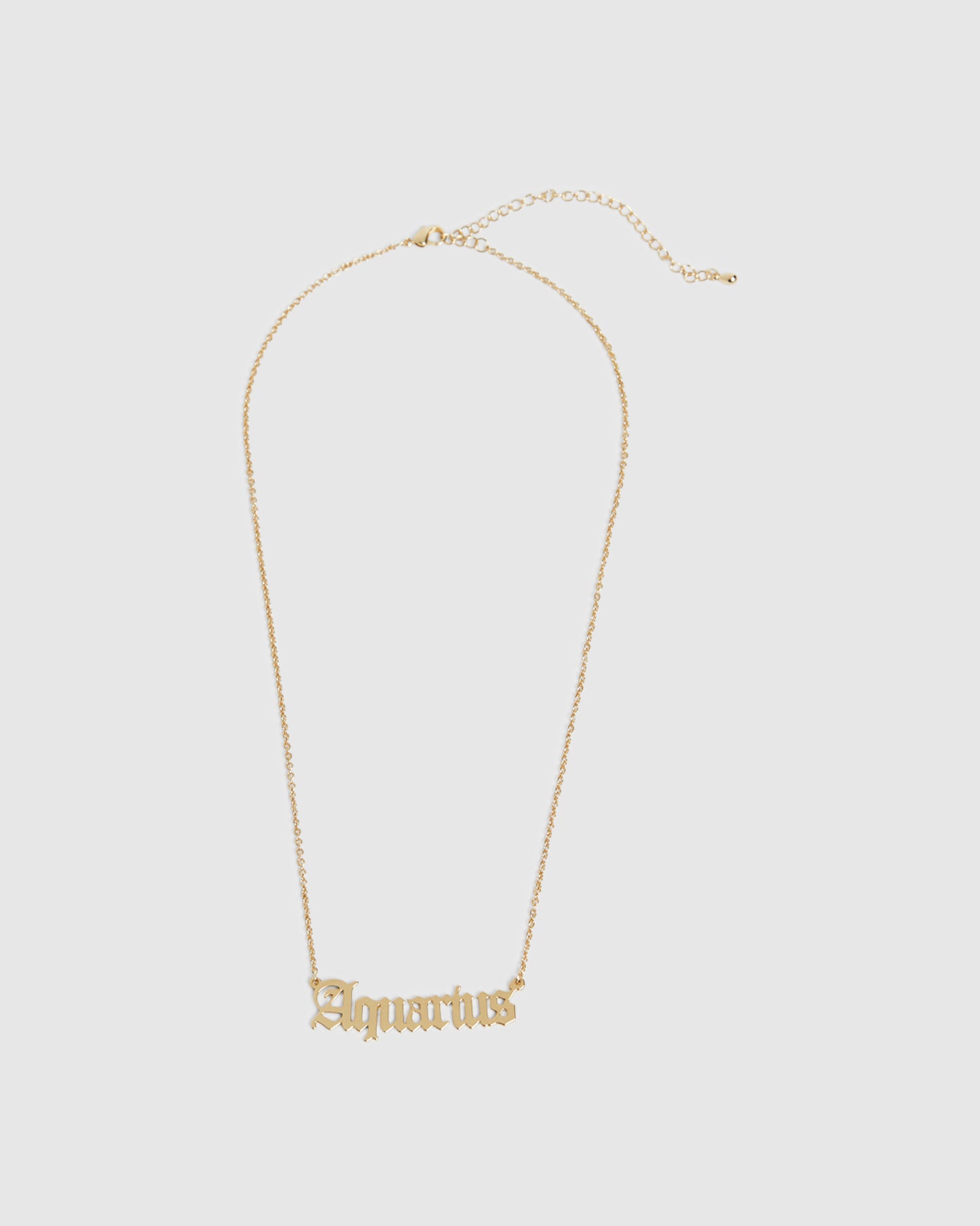 14k Aquarius Star Sign Necklace