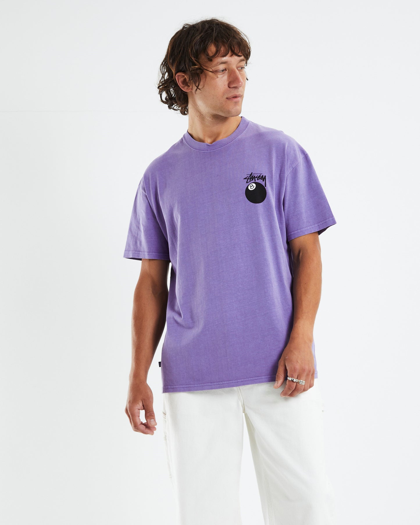 8 Ball Short Sleeve T-Shirt Pigment Washed Violet