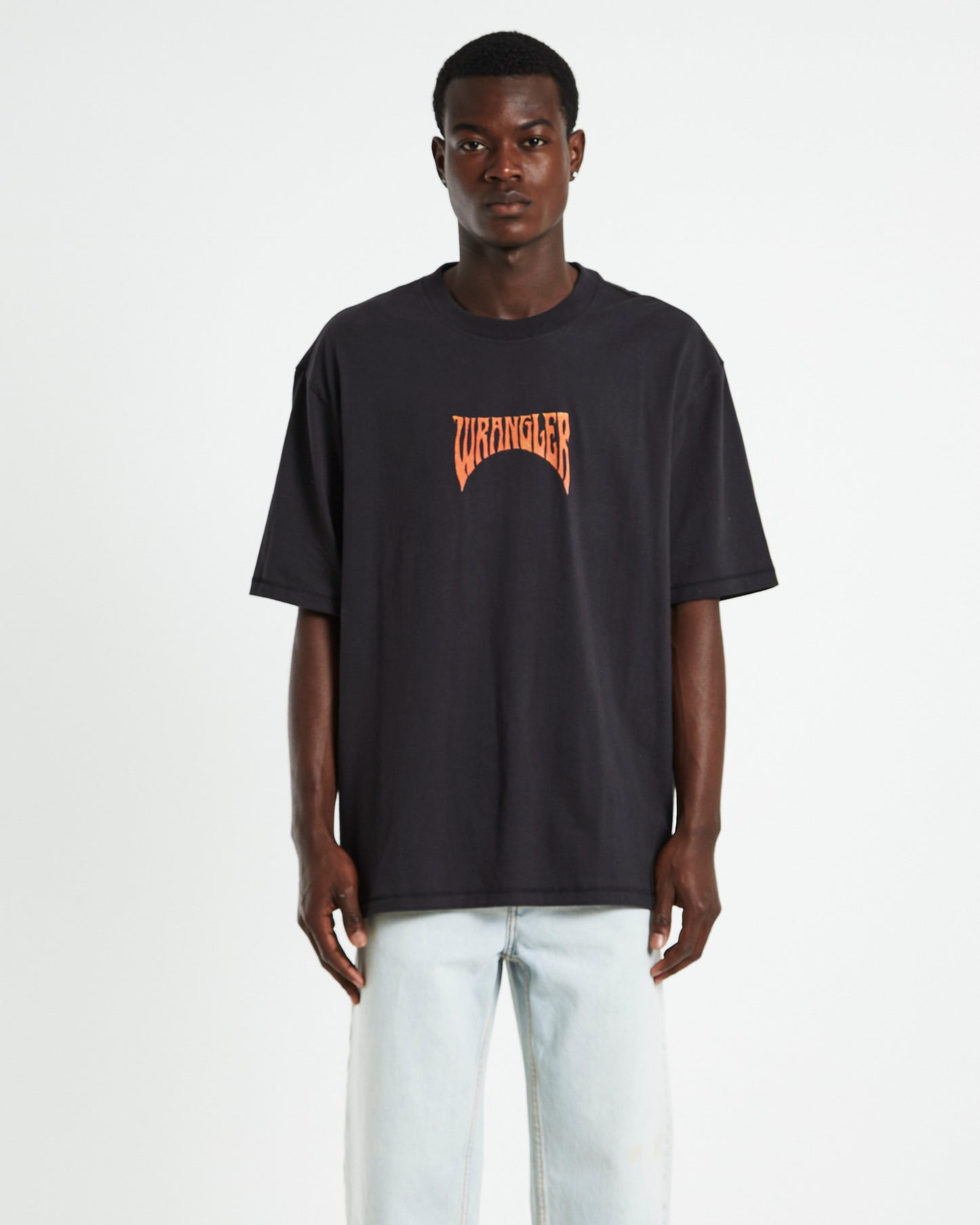 Melting Sun Baggy T-Shirt Worn Black
