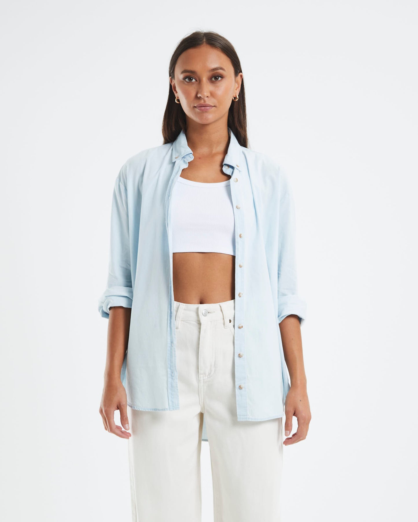 Super Slouch Shirt Light Blue