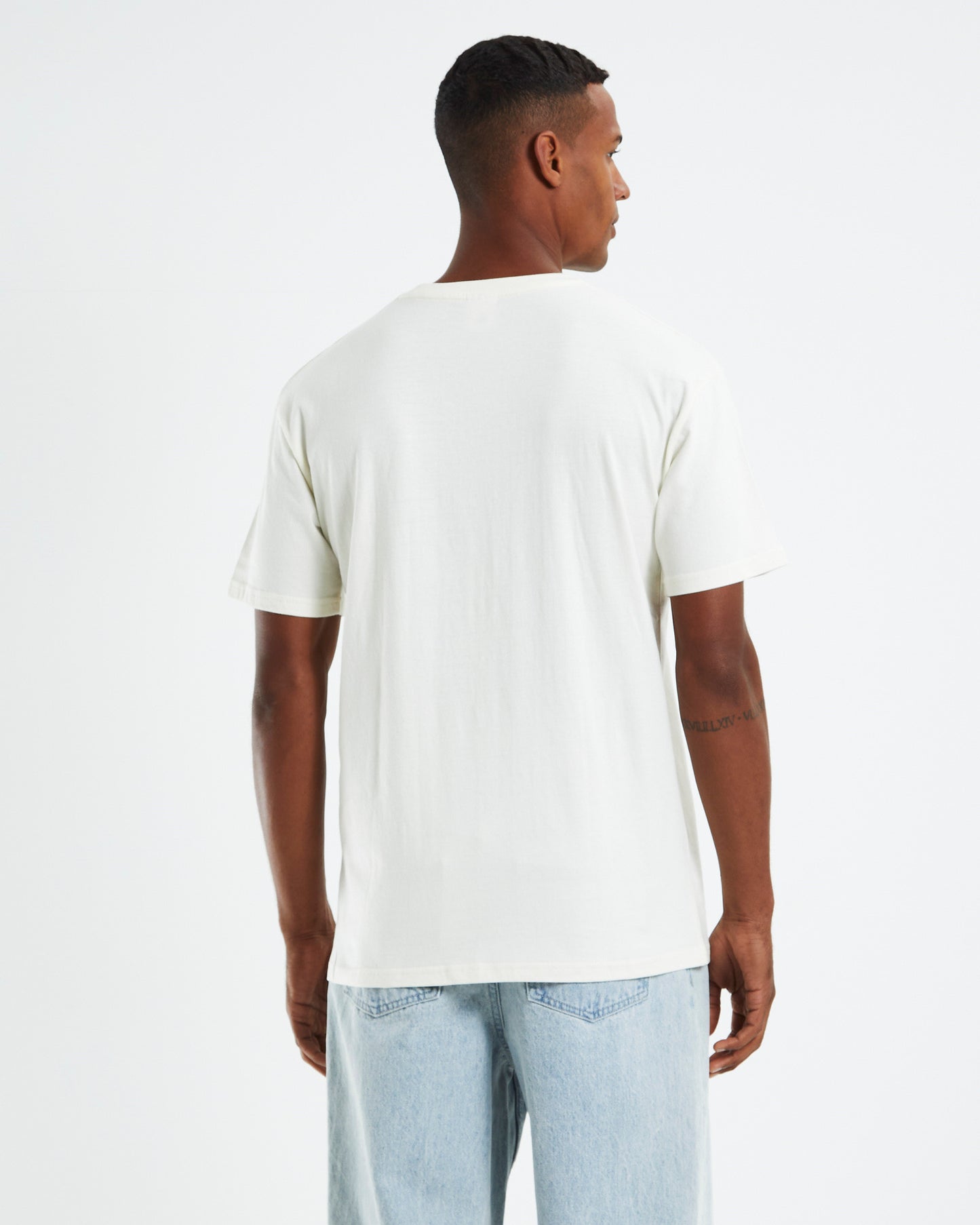 Text Logo Short Sleeve T-Shirt Ivory White