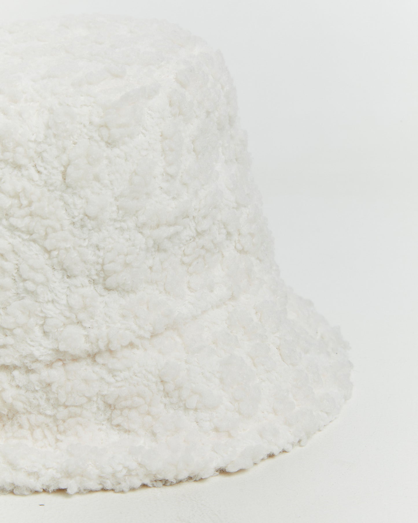 Beth Boucle Bucket Hat Ivory