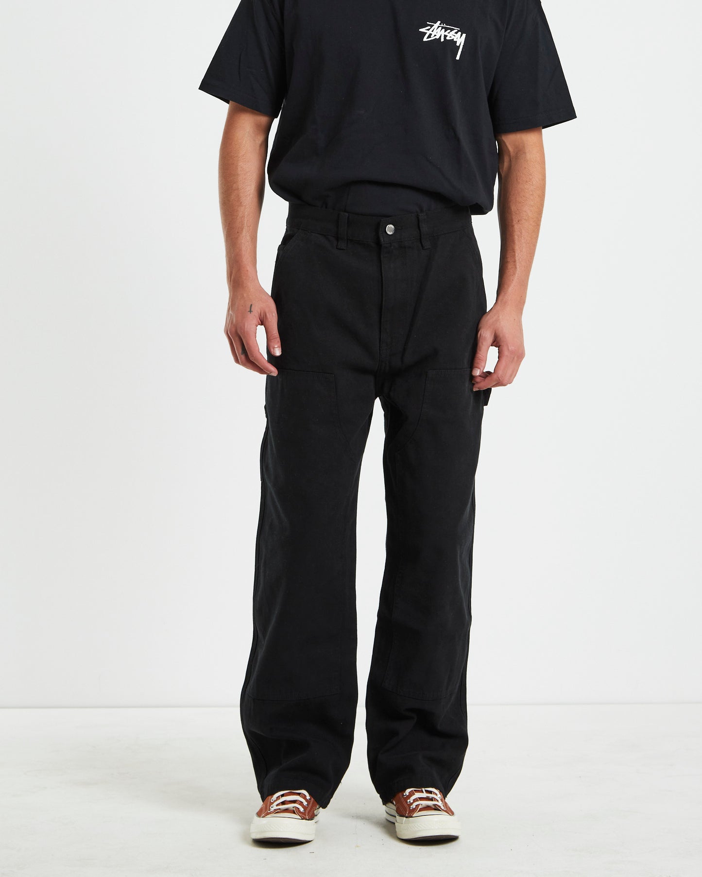 Canvas Work Pants in Black