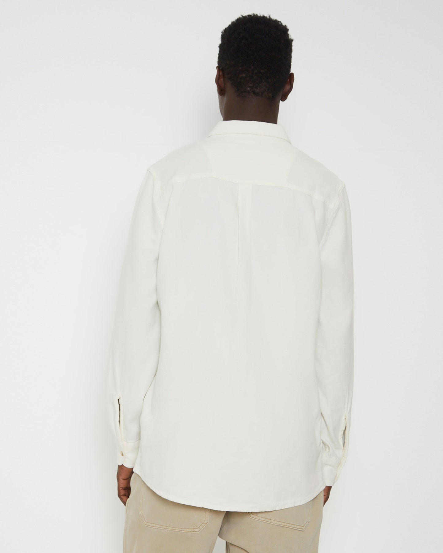 Men At Work Oxford Long Sleeve Shirt in White