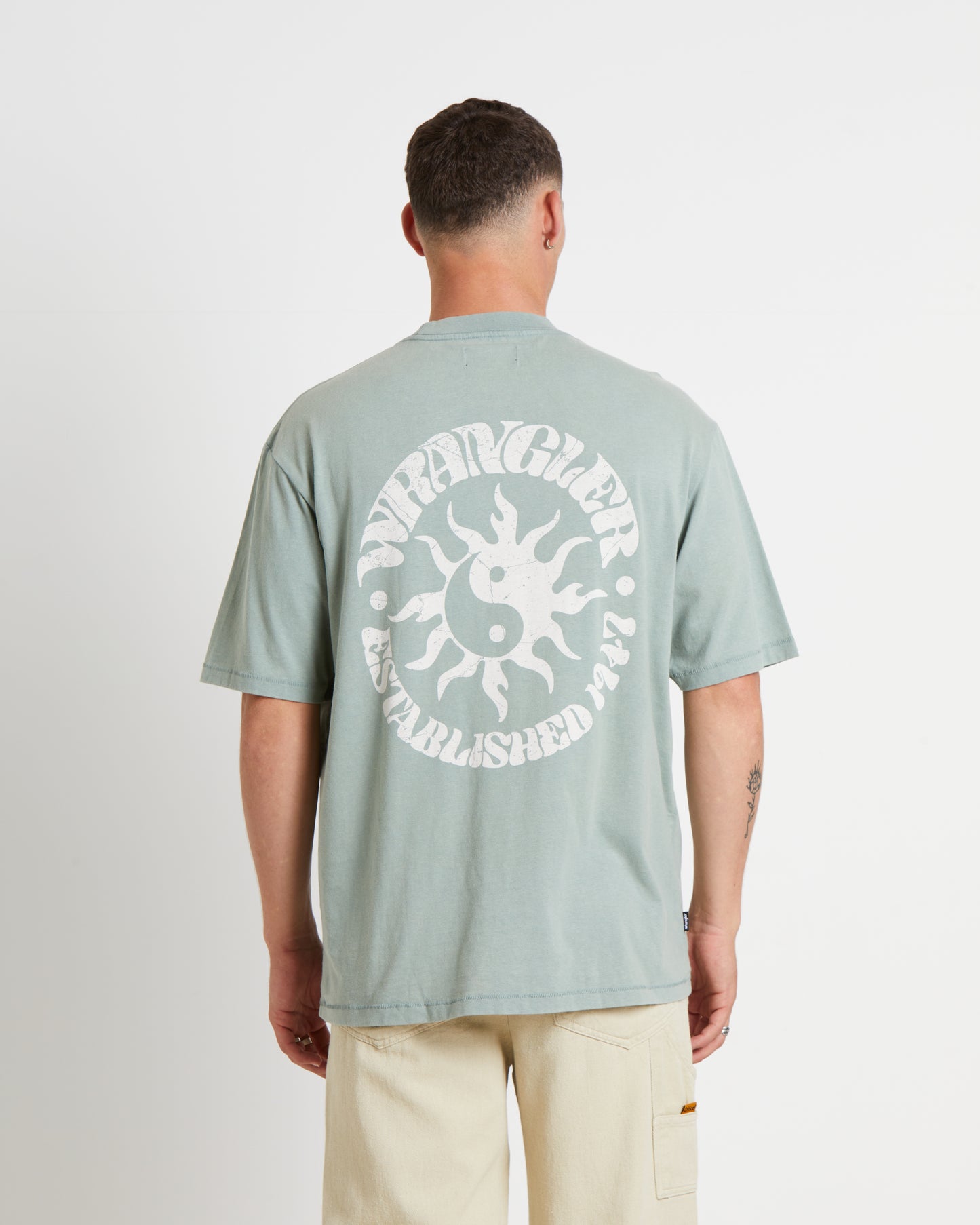 Sun Yin Slacker Short Sleeve T-Shirt in Washed Jade