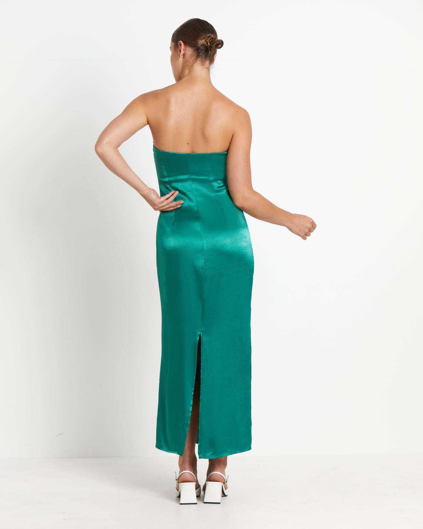 Sinead Midi Dress in Emerald Green