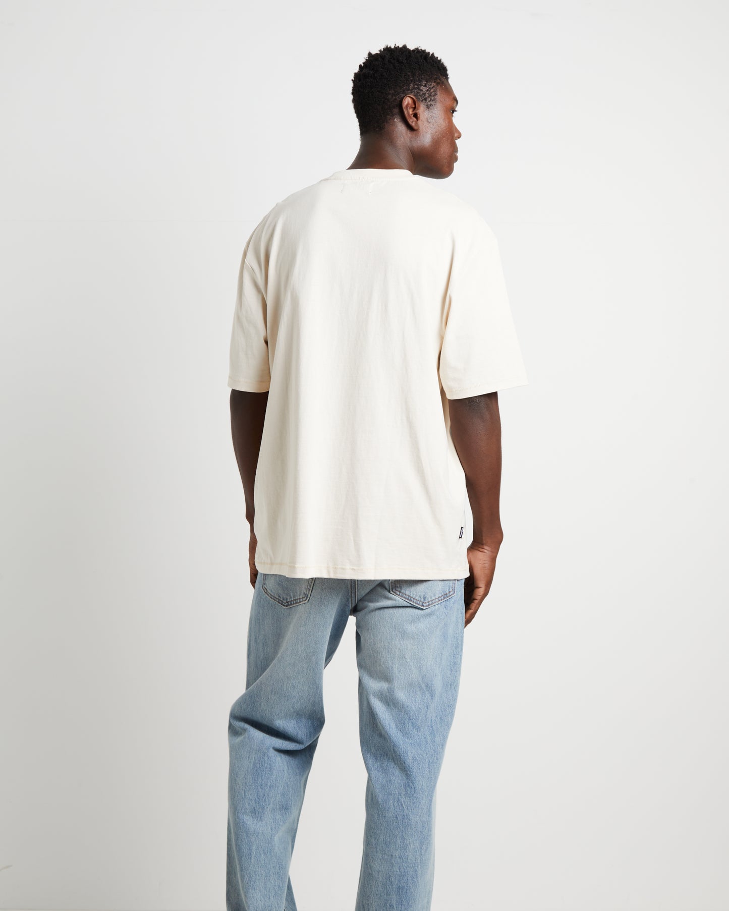 Flowers Slacker Short Sleeve T-Shirt in Ecru