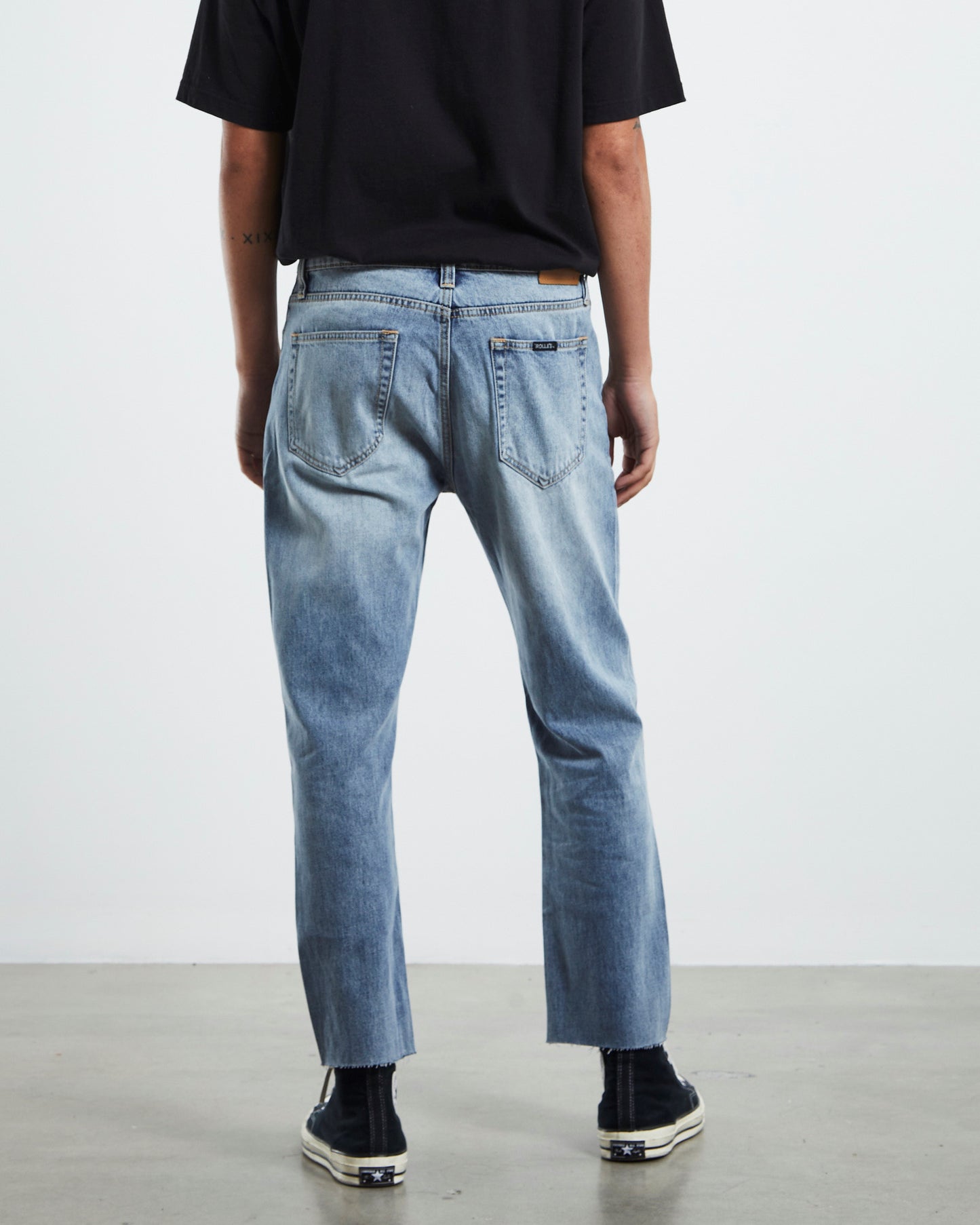 Relaxo Chop Straight Denim Jeans Hemp Bleach