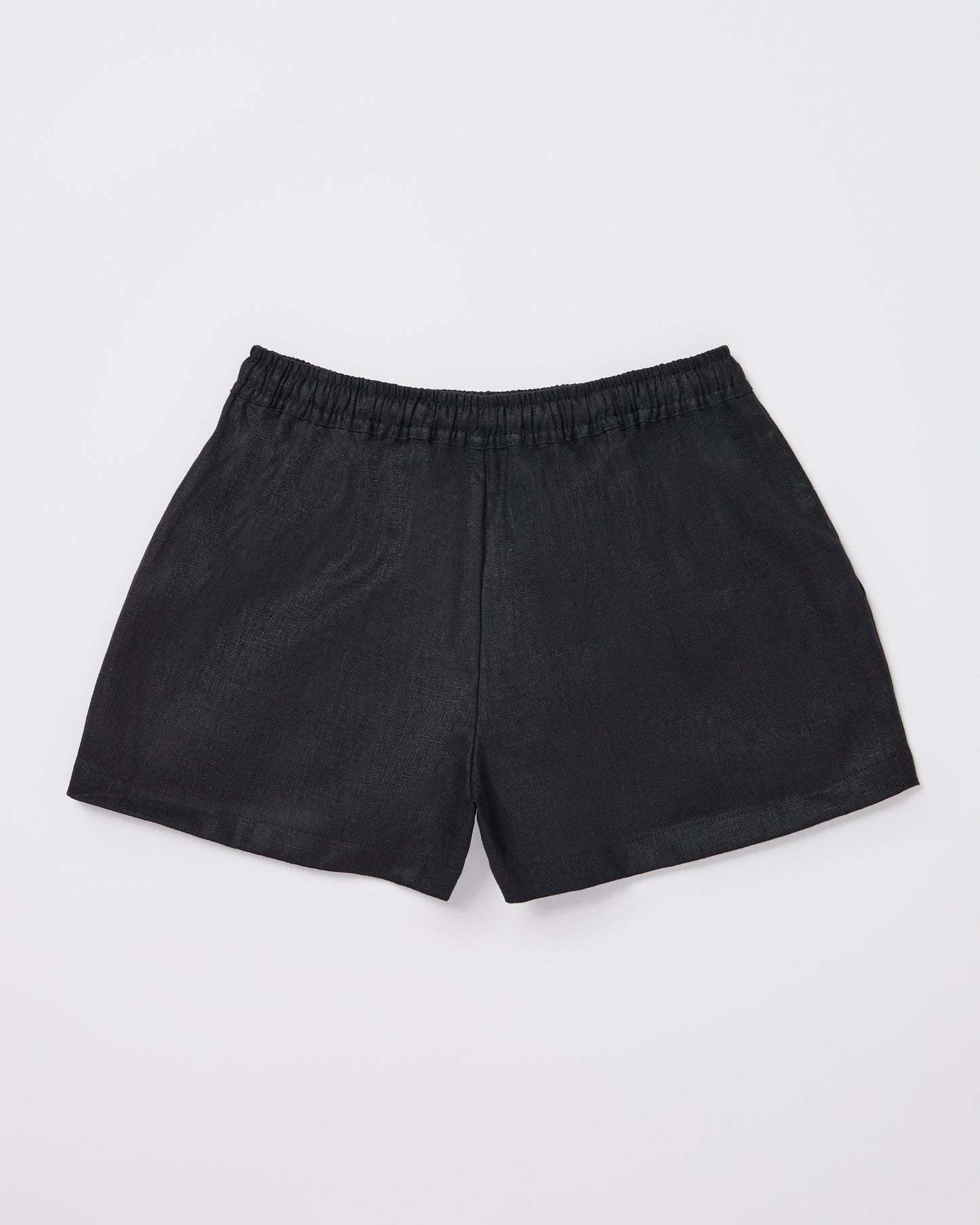 Teen Girls Tide Linen Shorts in Black