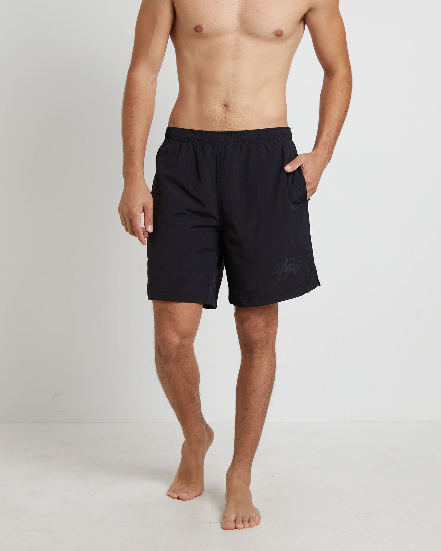 Stussy Big Stock Nylon Short in Black