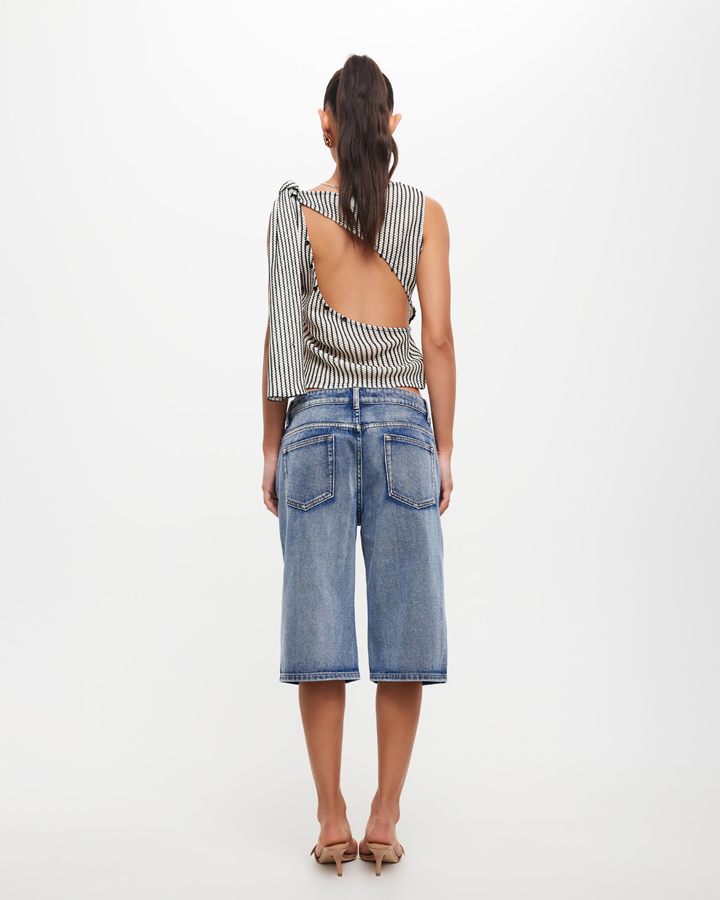 Tranquil Top in White Stripe
