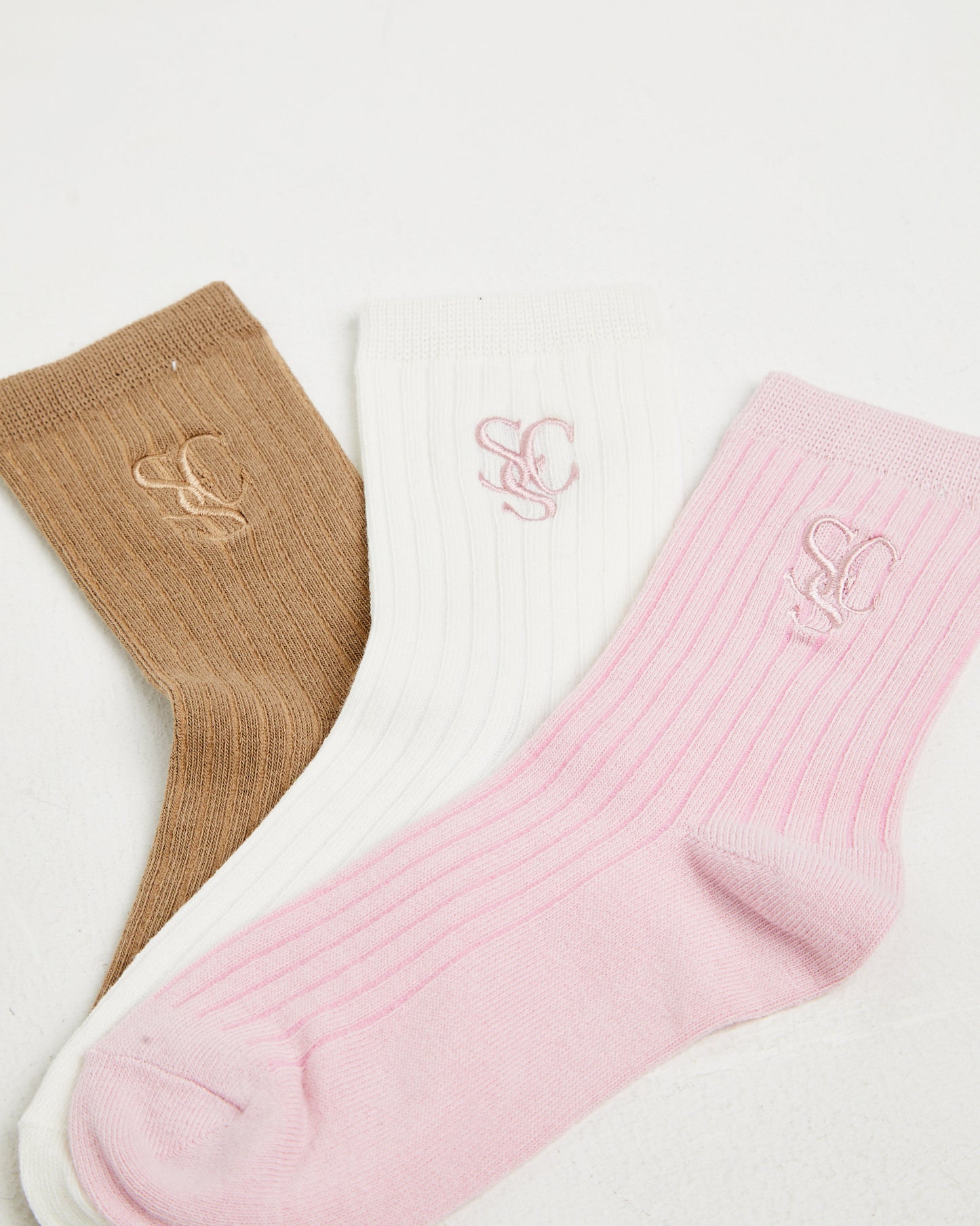 Sporty Rib Socks 3 Pack in Multi