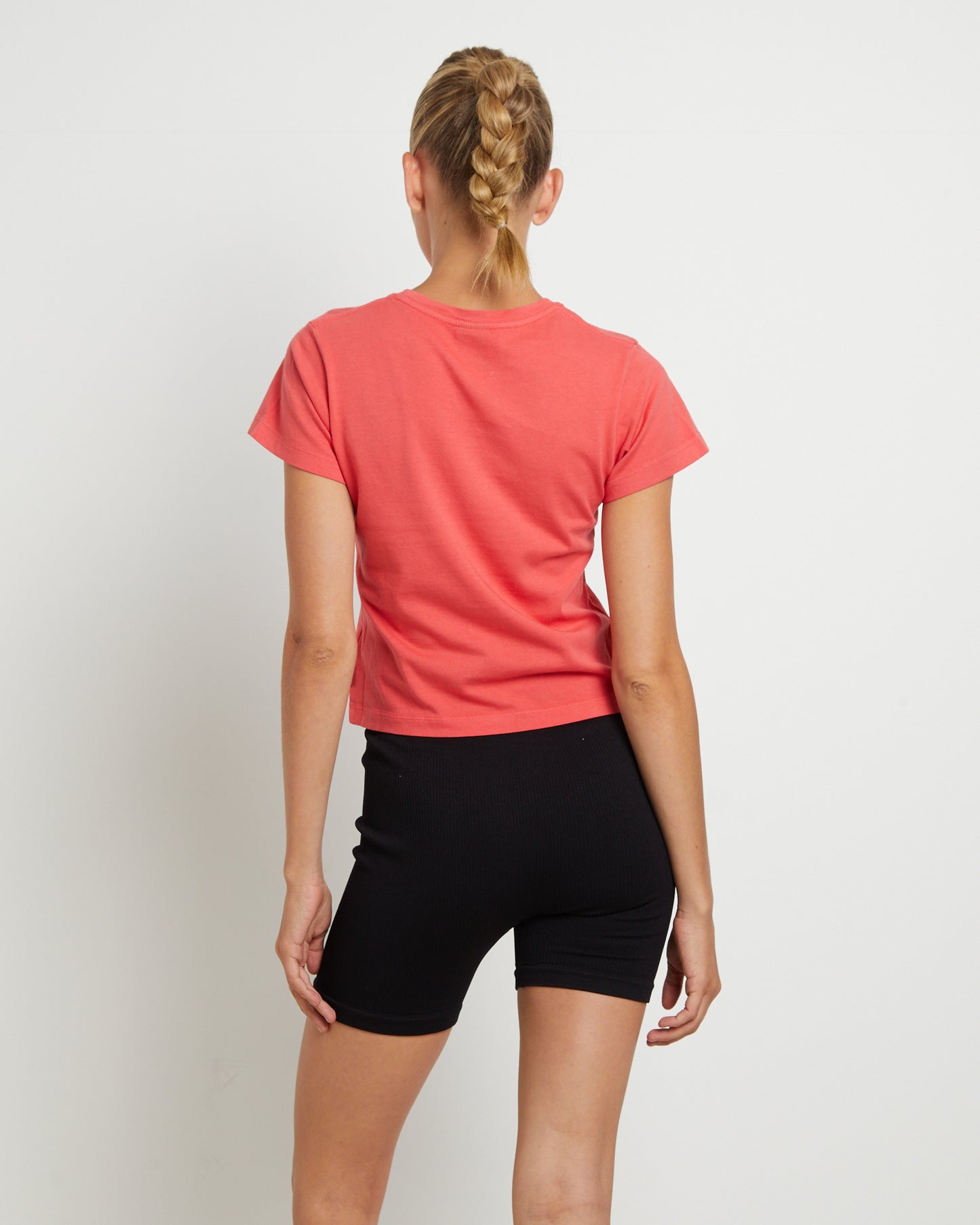 Tropics Recycled Baby Tee in Washed Hibiscus