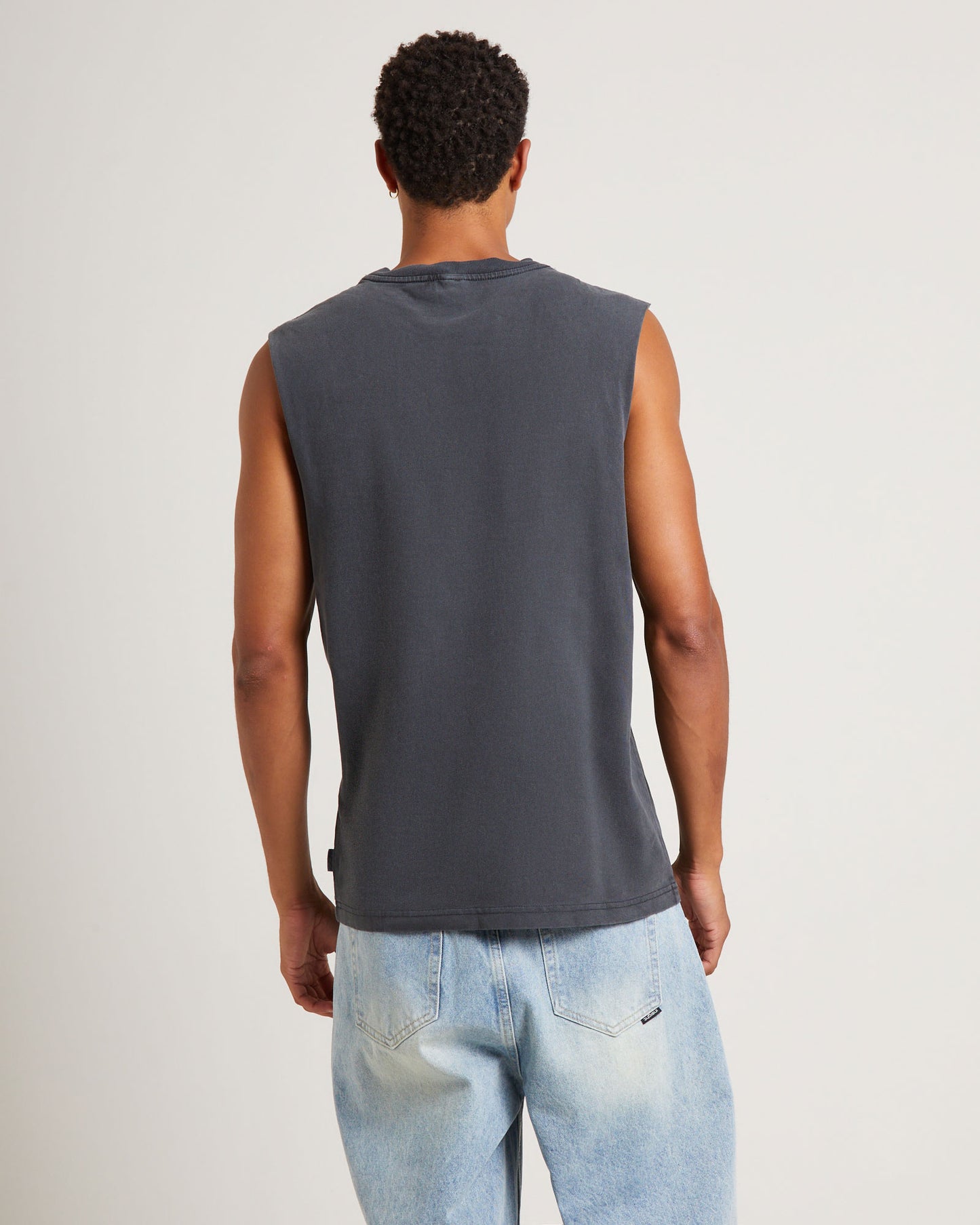 Establish Muscle Tank Tee in Vintage Black