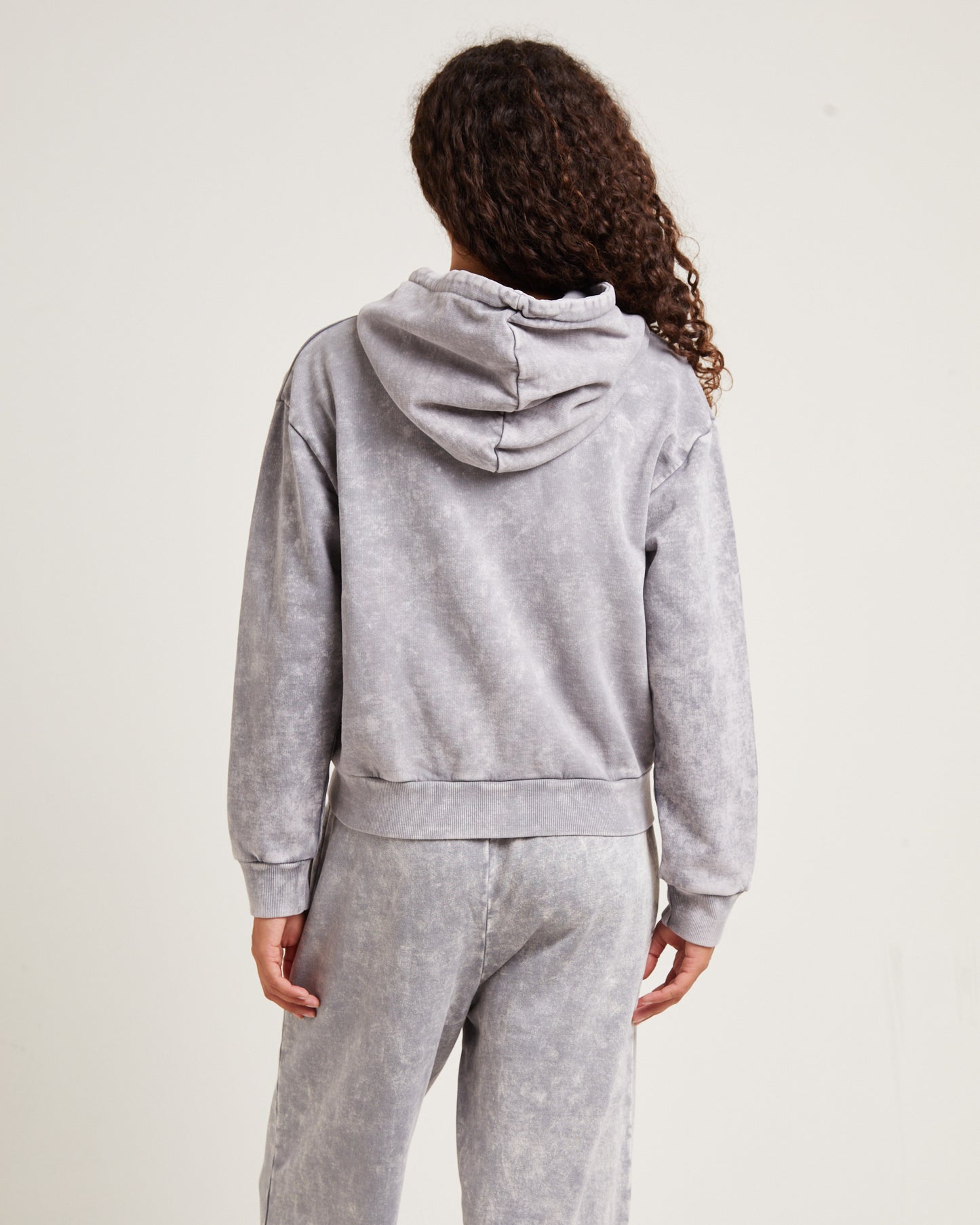 Australian Bones Zip Thru Hoodie Acid Grey