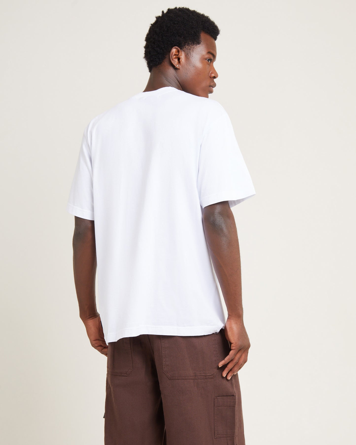 Space Recycled Retro Fit Short Sleeve T-Shirt White