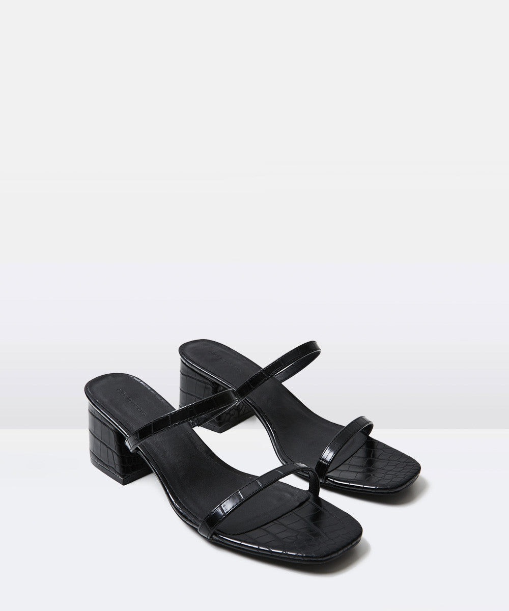 The Naomi Block Heels Black