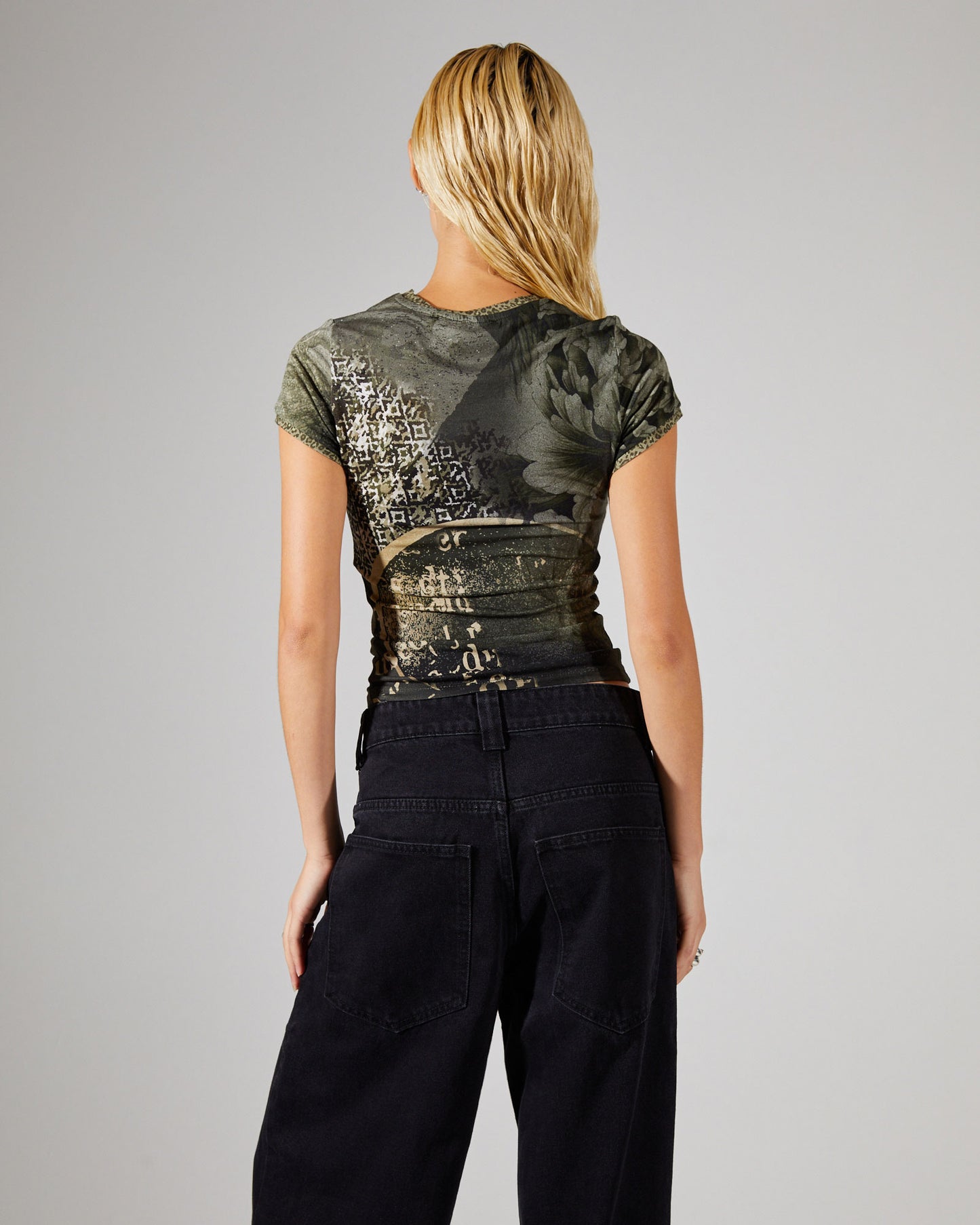 Baby Tee With Contrast Binding