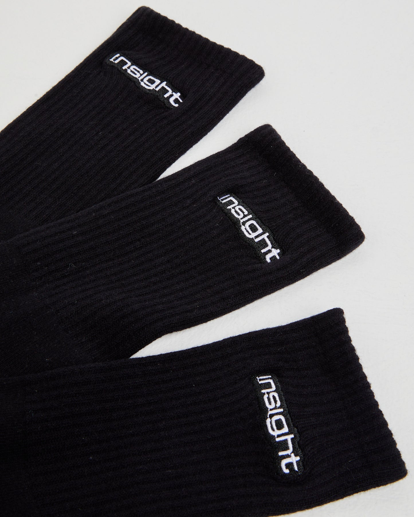 Logo Crew Socks 3 Pack Black