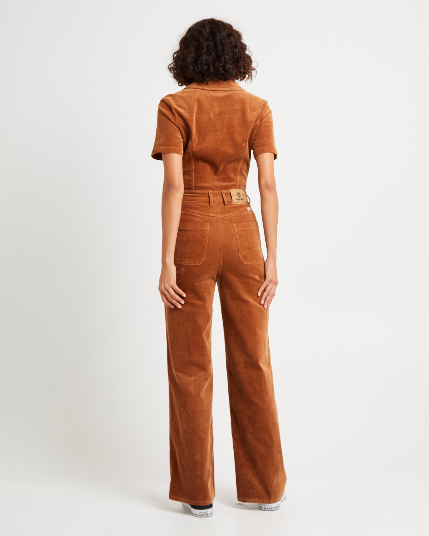 Josie Cord Romper Tan