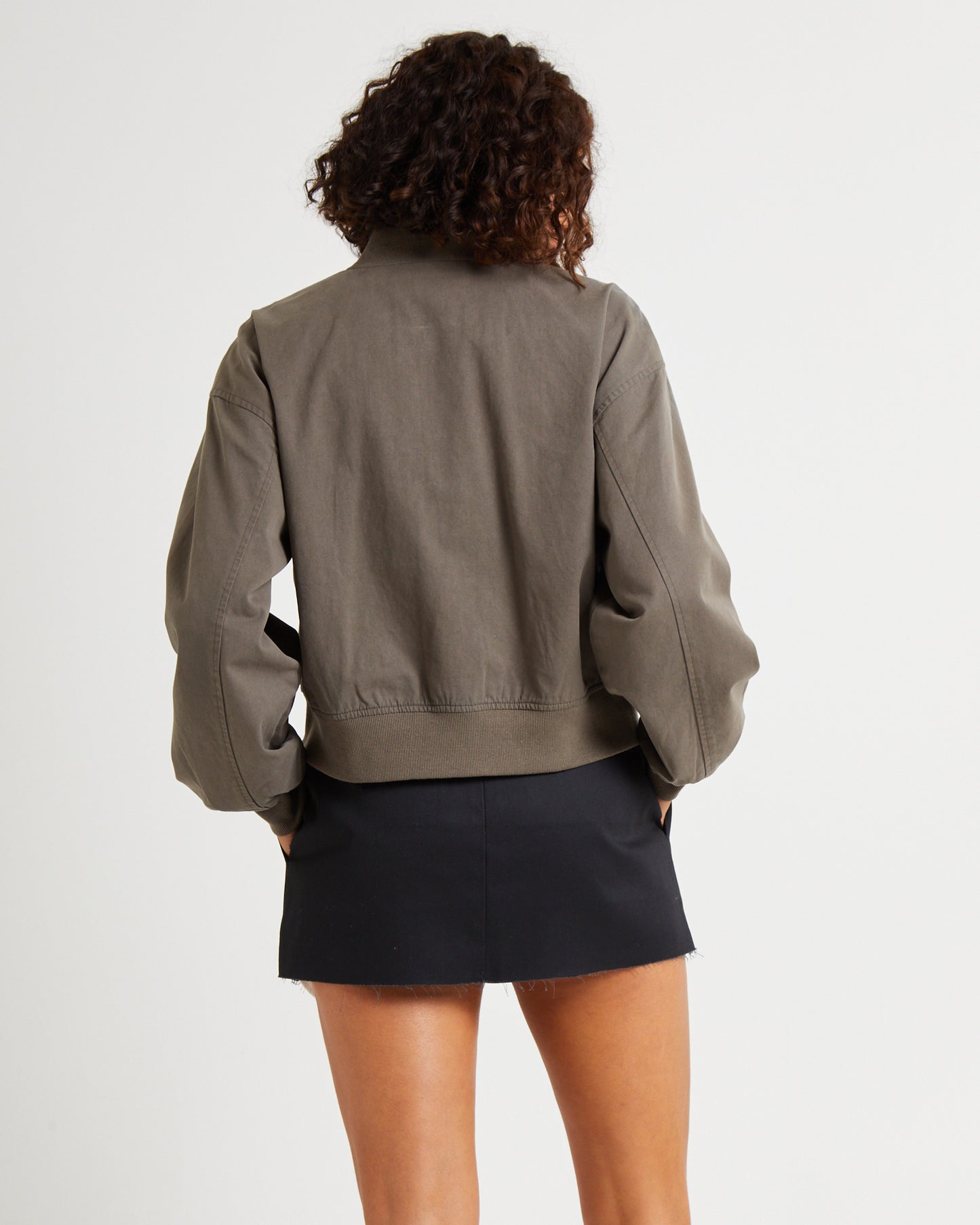 Crop Utility Bomber Jacket