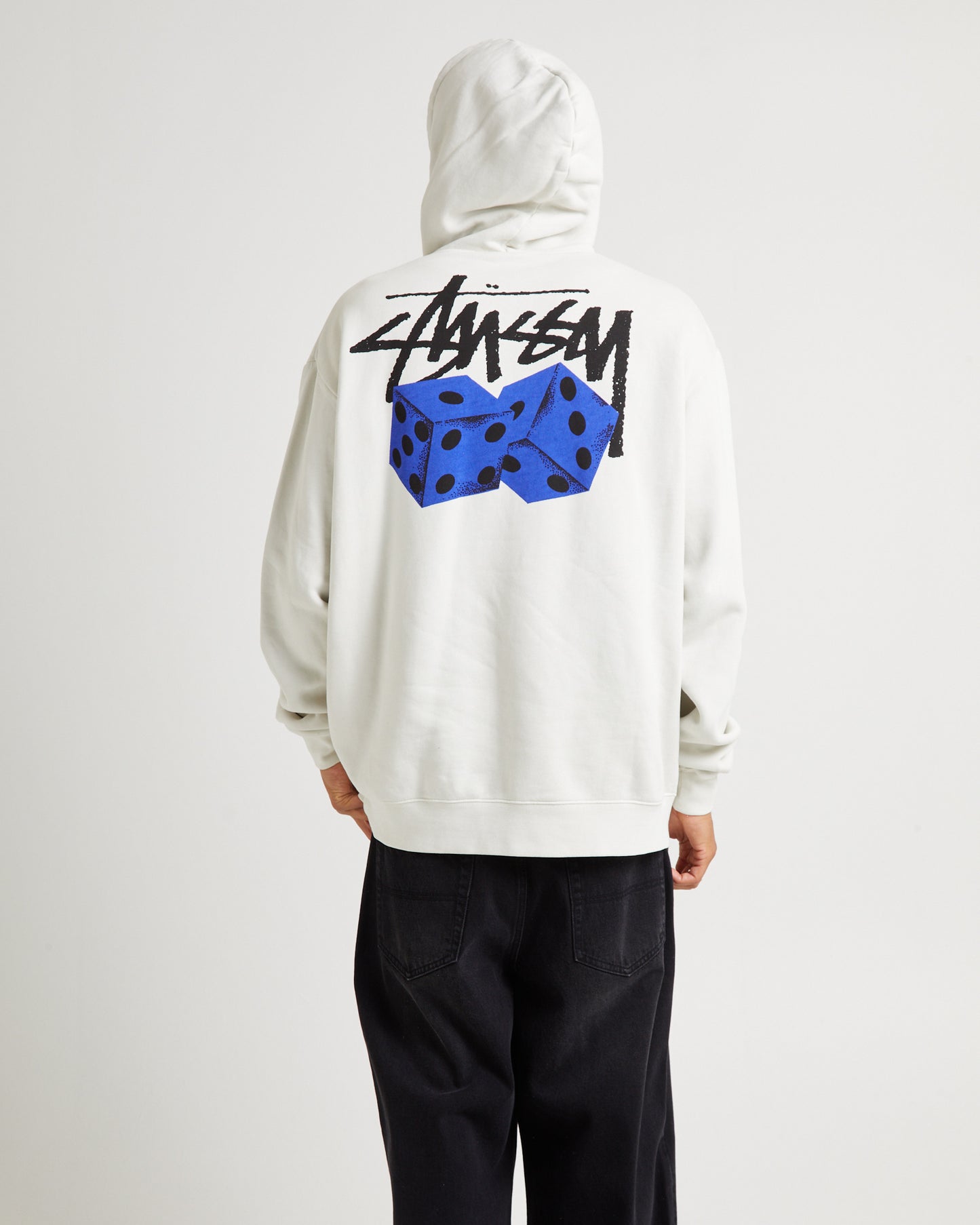 Pair Of Dice Fleece Hoodie Washed White