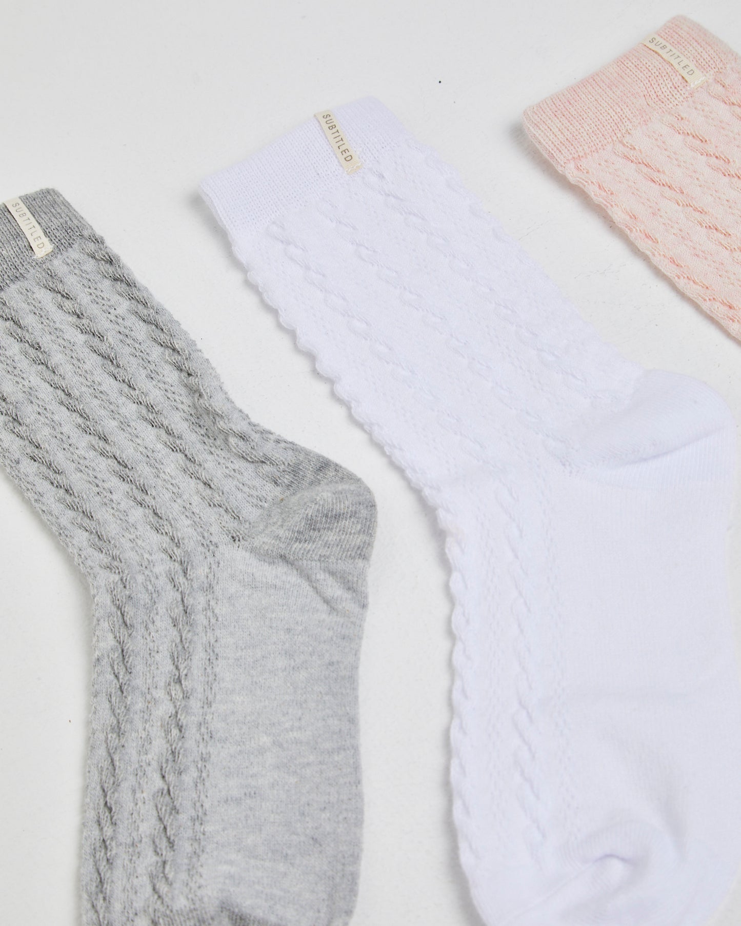 Lucia Cable Knit Socks 3 Pack