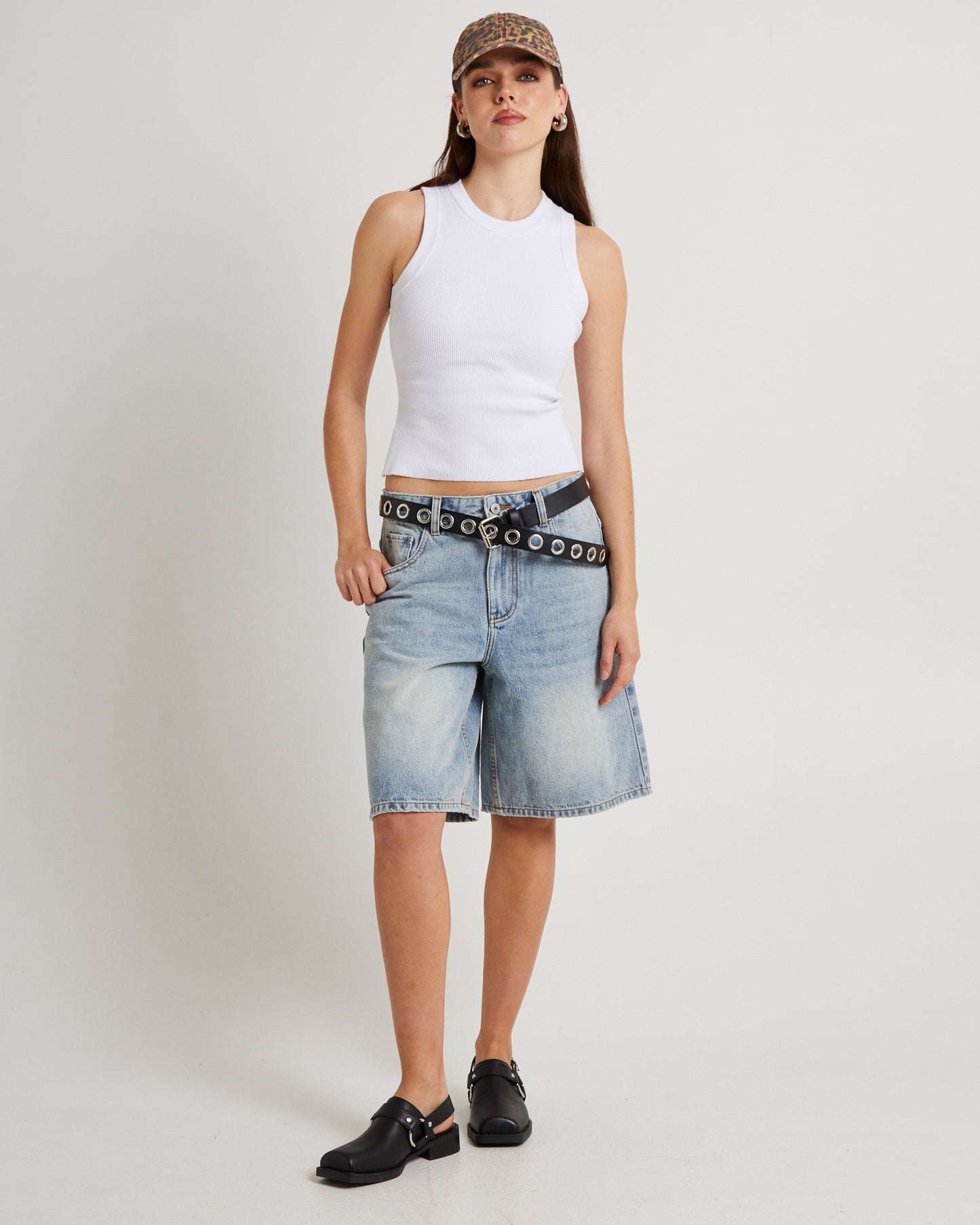 Kourtney Longline Denim Jorts
