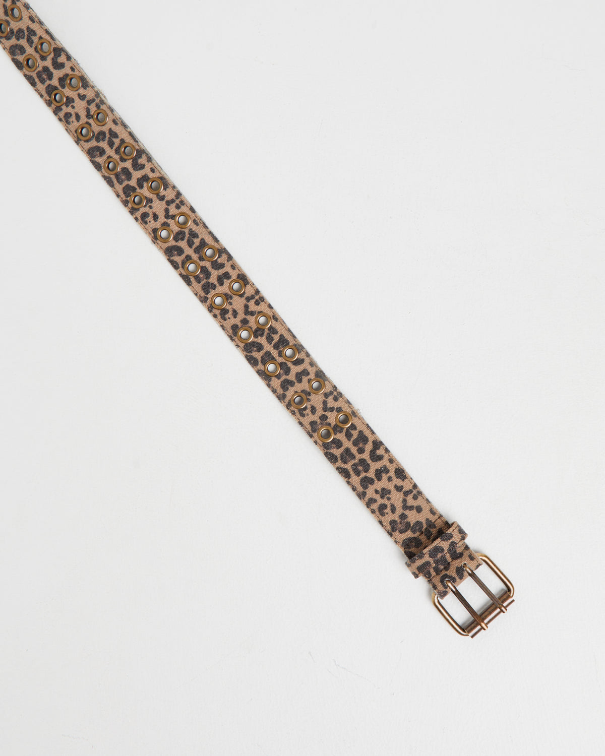 Leopard Canvas Eyelet Belt MULTI