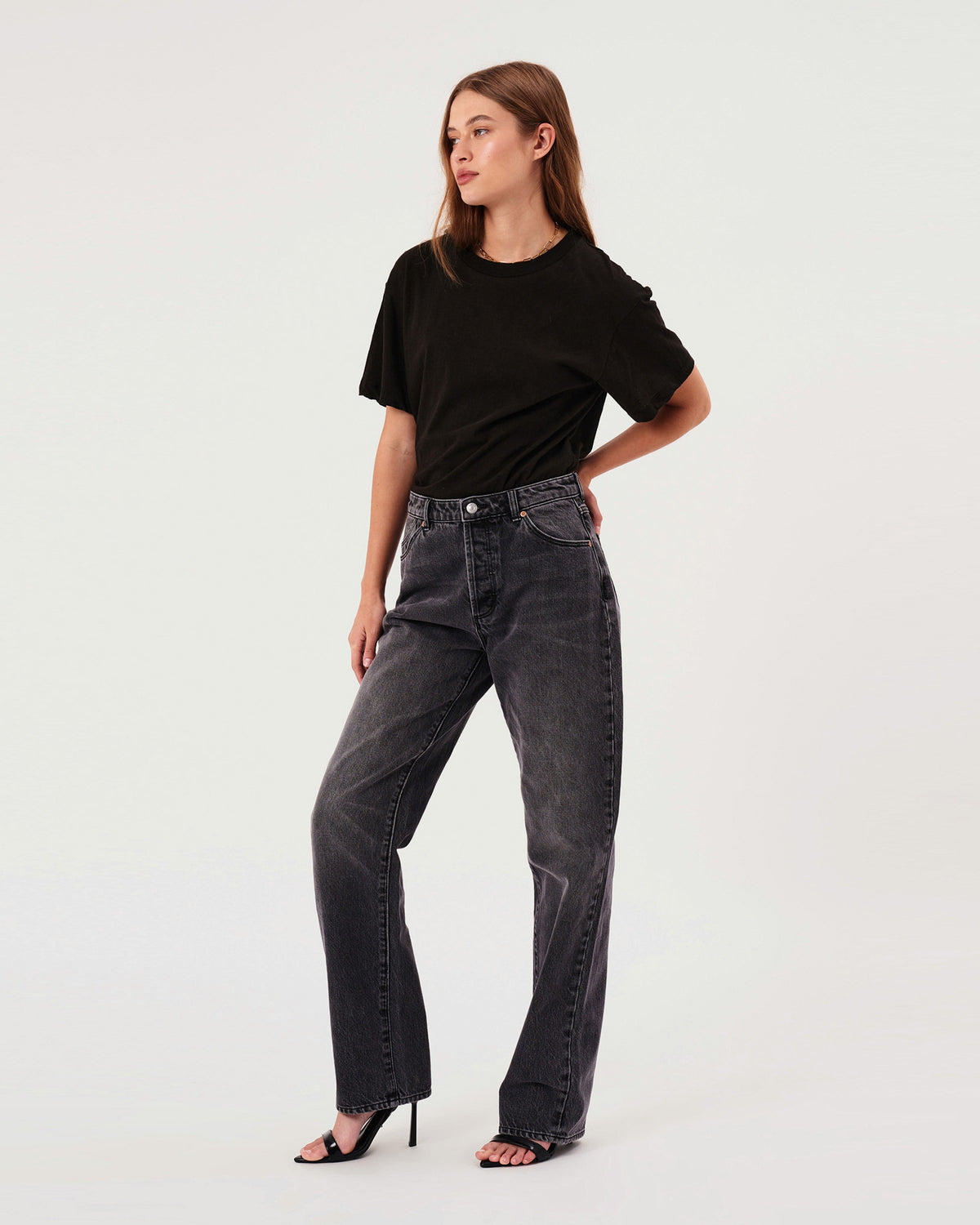 90's Relaxed Denim Jeans Worn VINTAGE BLACK