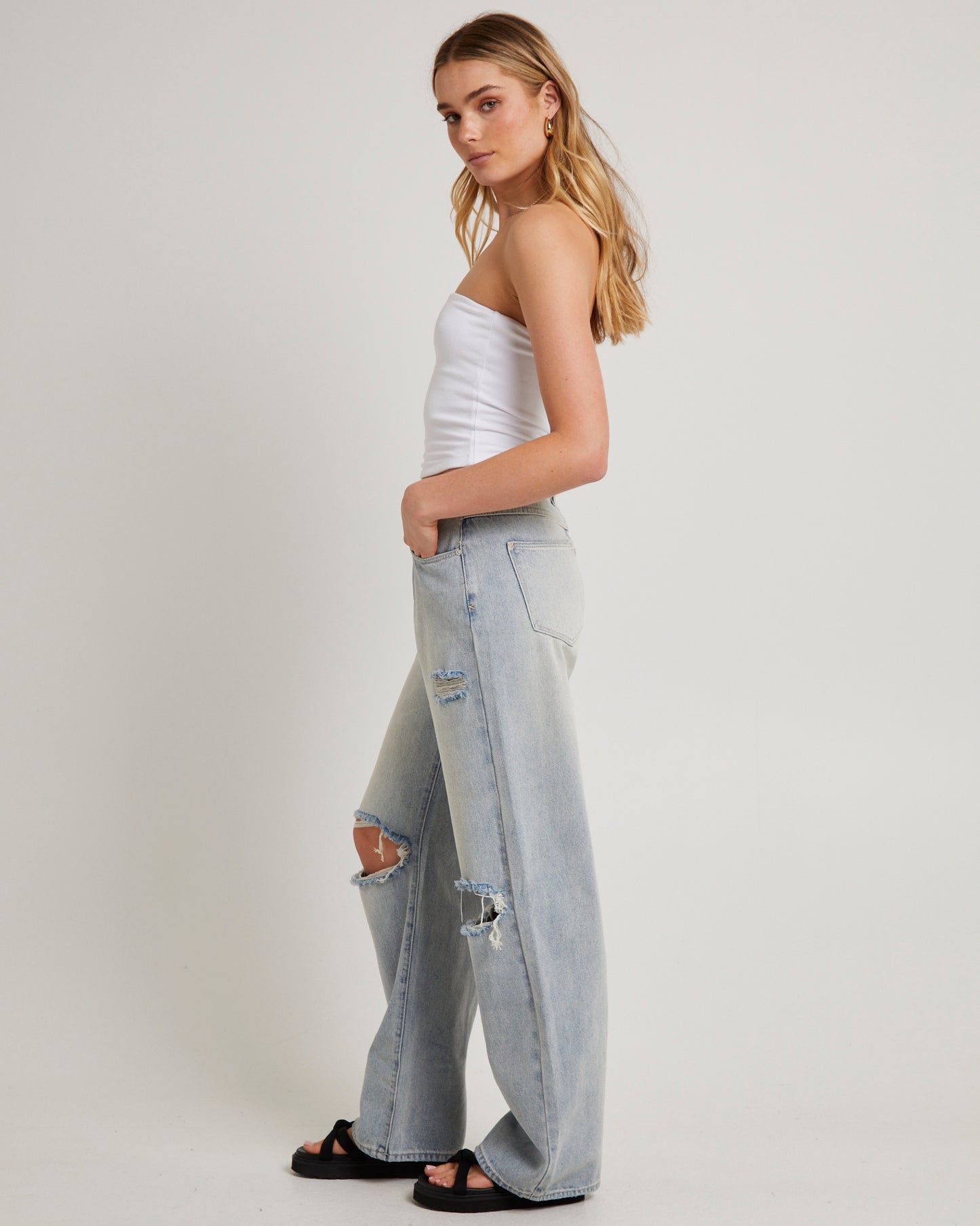 95 Baggy Denim Jeans Caterina Torn