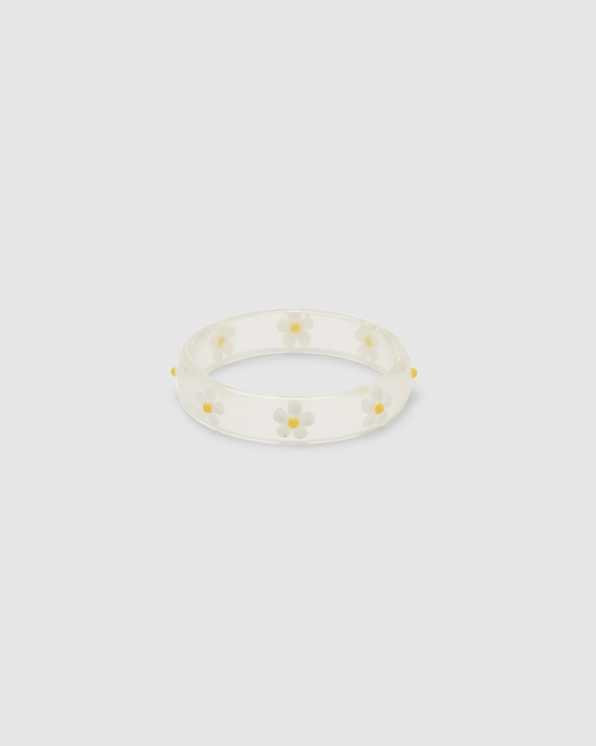 Daisy Resin Ring CLEAR
