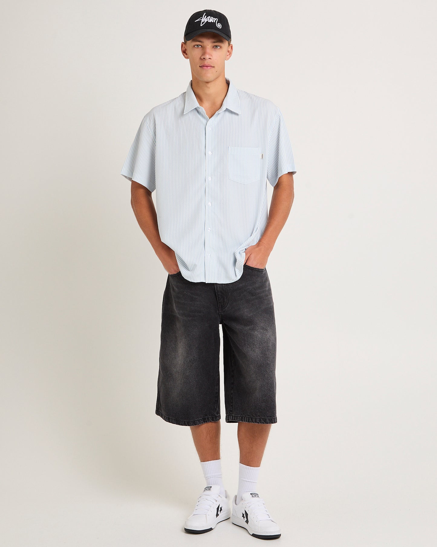 Seersucker Summer Short Sleeve Shirt