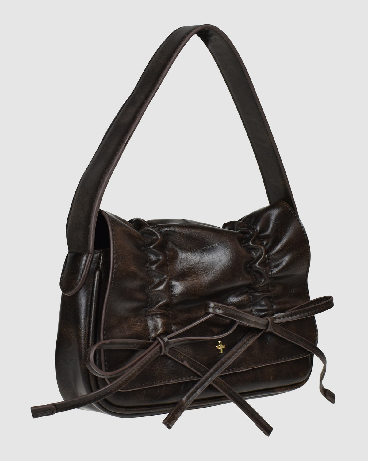 Klancy Bag CHOC DISTRESSED PU/GOLD