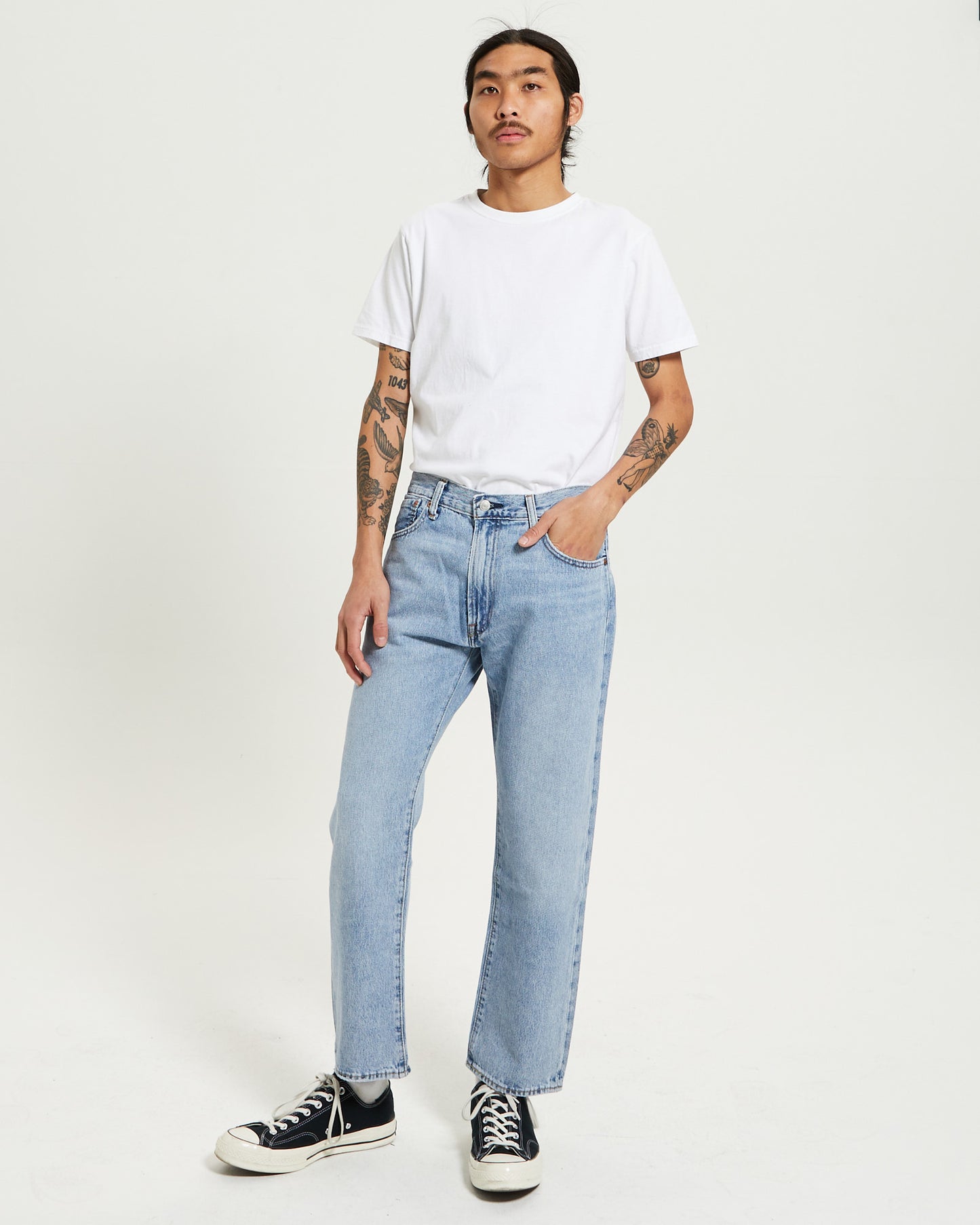 551Z Straight Crop Denim Jeans Dream Stone