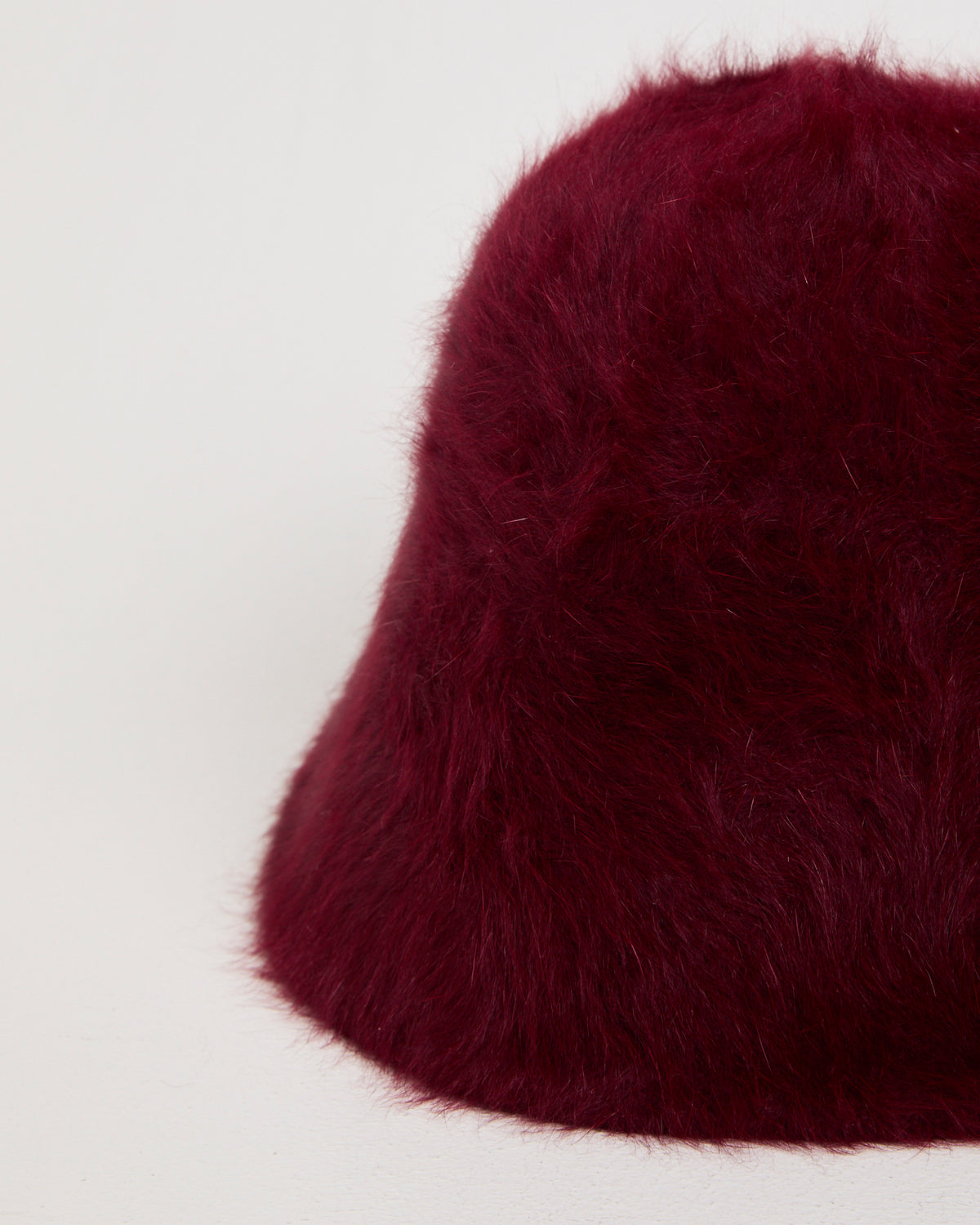 Fur Bucket Hat BURGUNDY
